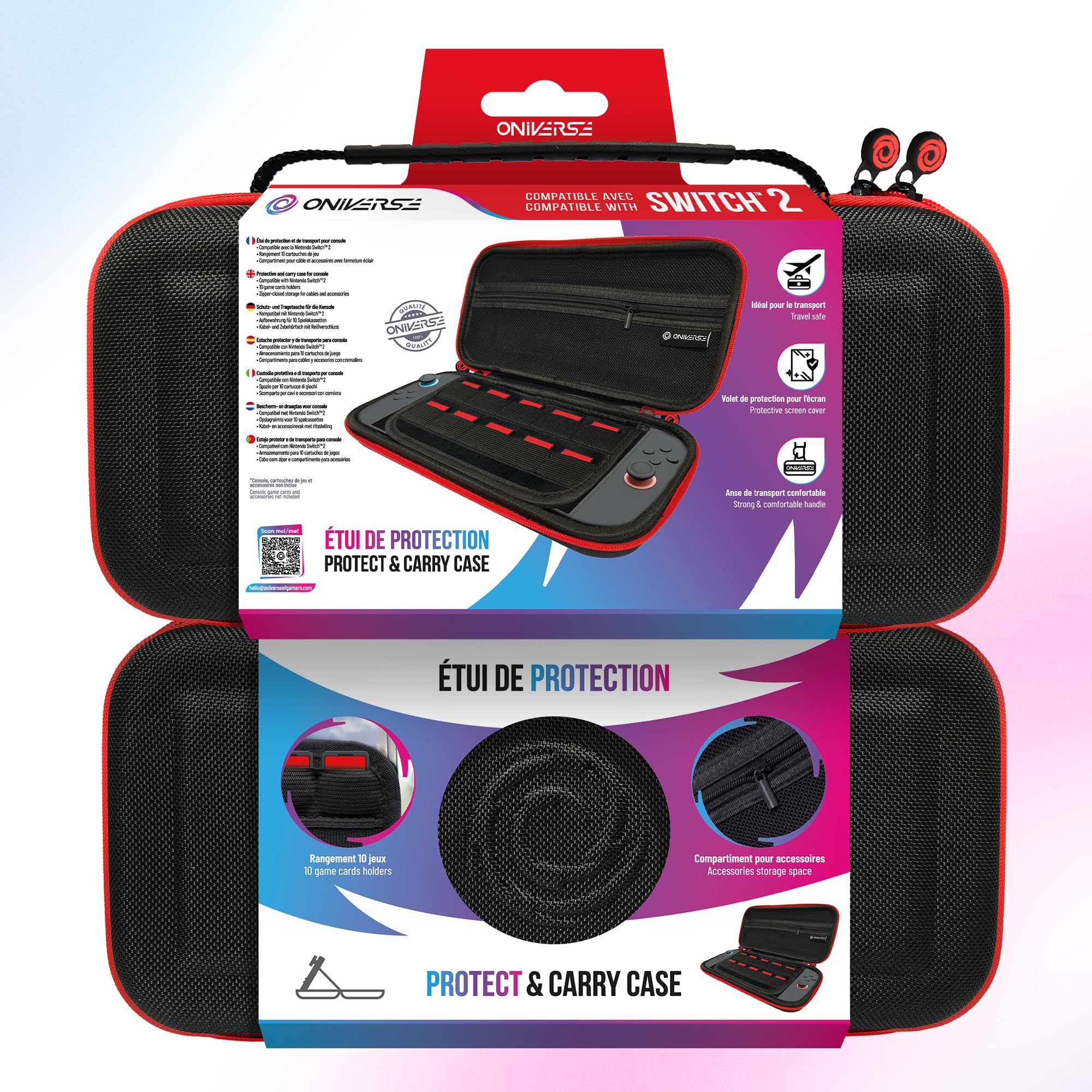 Oniverse Accessories Custodia Rigida Nintendo Switch 2 Nera Giochi
