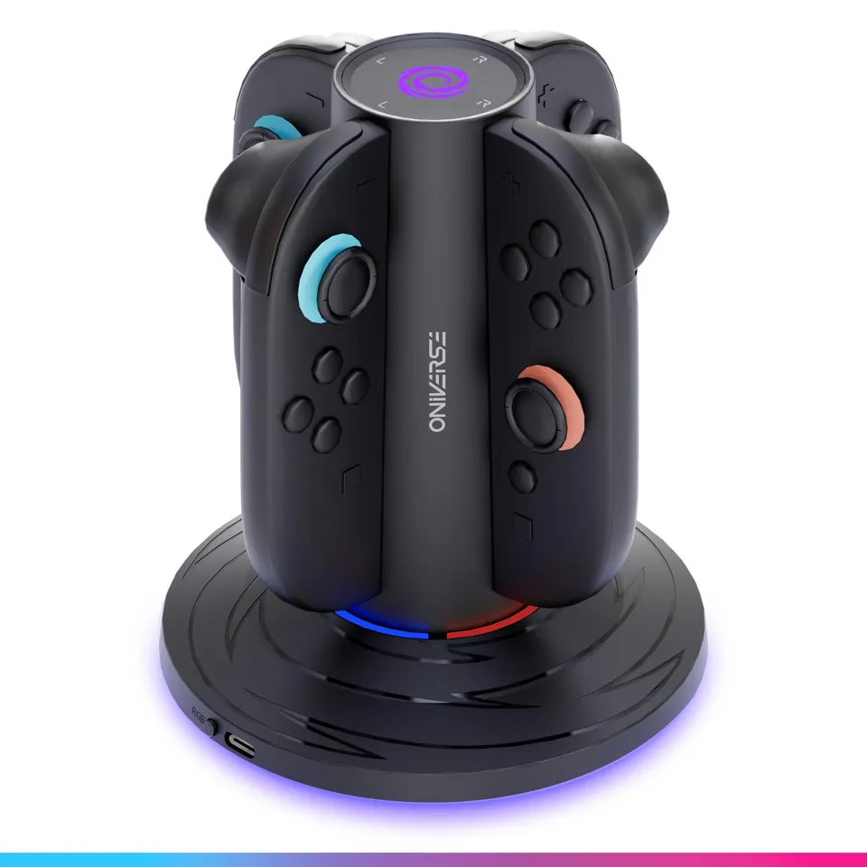 Oniverse Charging Station 4 Joy-Con Switch 2 USB-C LED