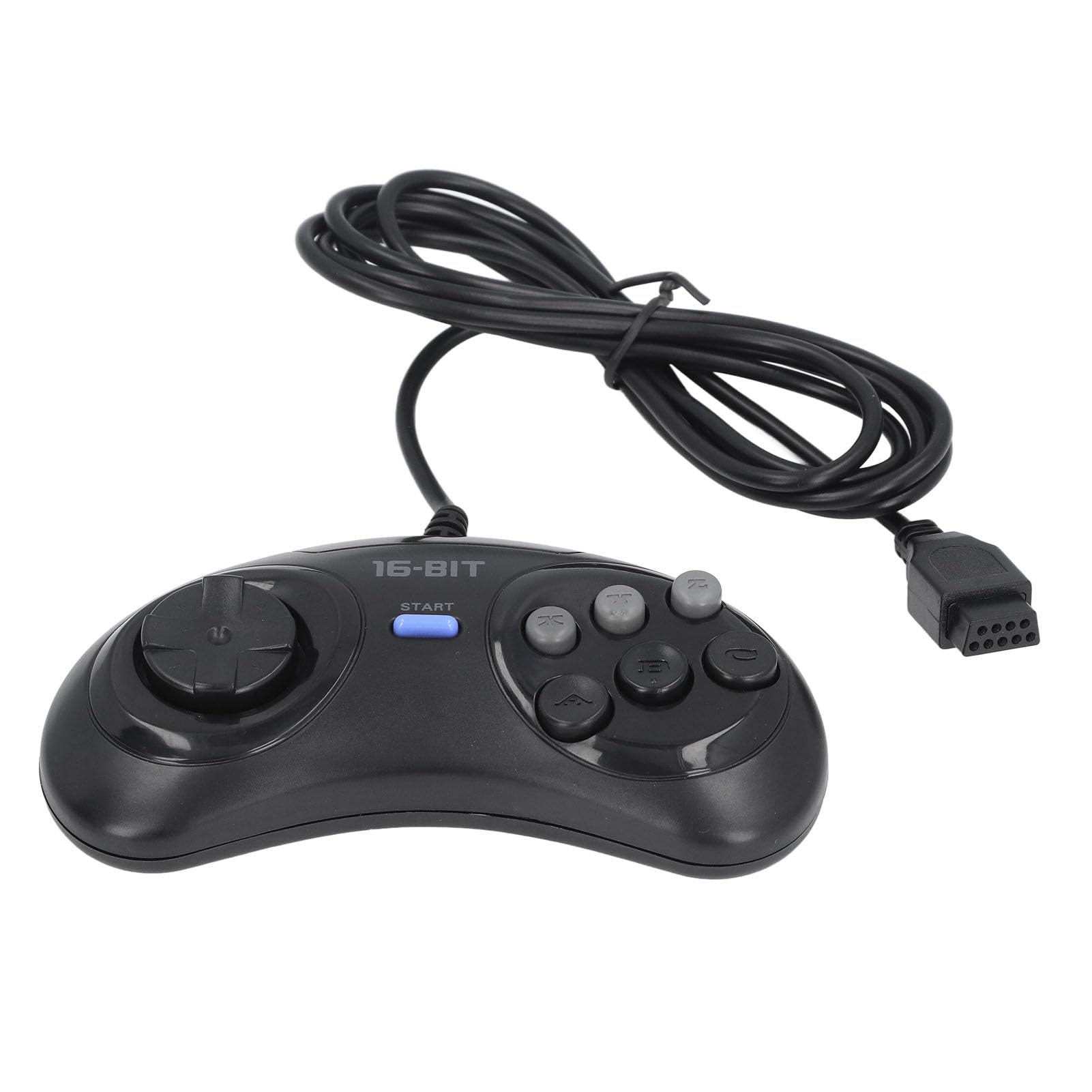 GOWENIC Controller Cablato 16 Bit Sega Genesis 9 Pin Nero