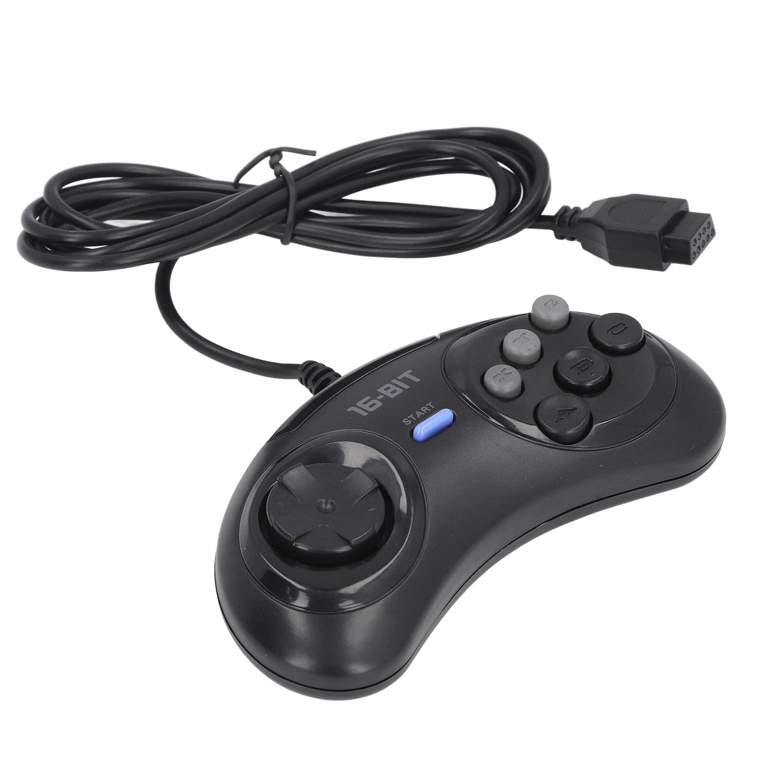 GOWENIC Controller Cablato 16 Bit Sega Genesis 9 Pin Nero