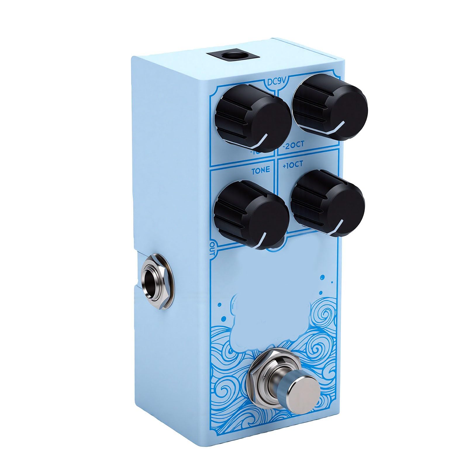 Gowenic Pedale Ottava chitarra stompbox alluminio compatto