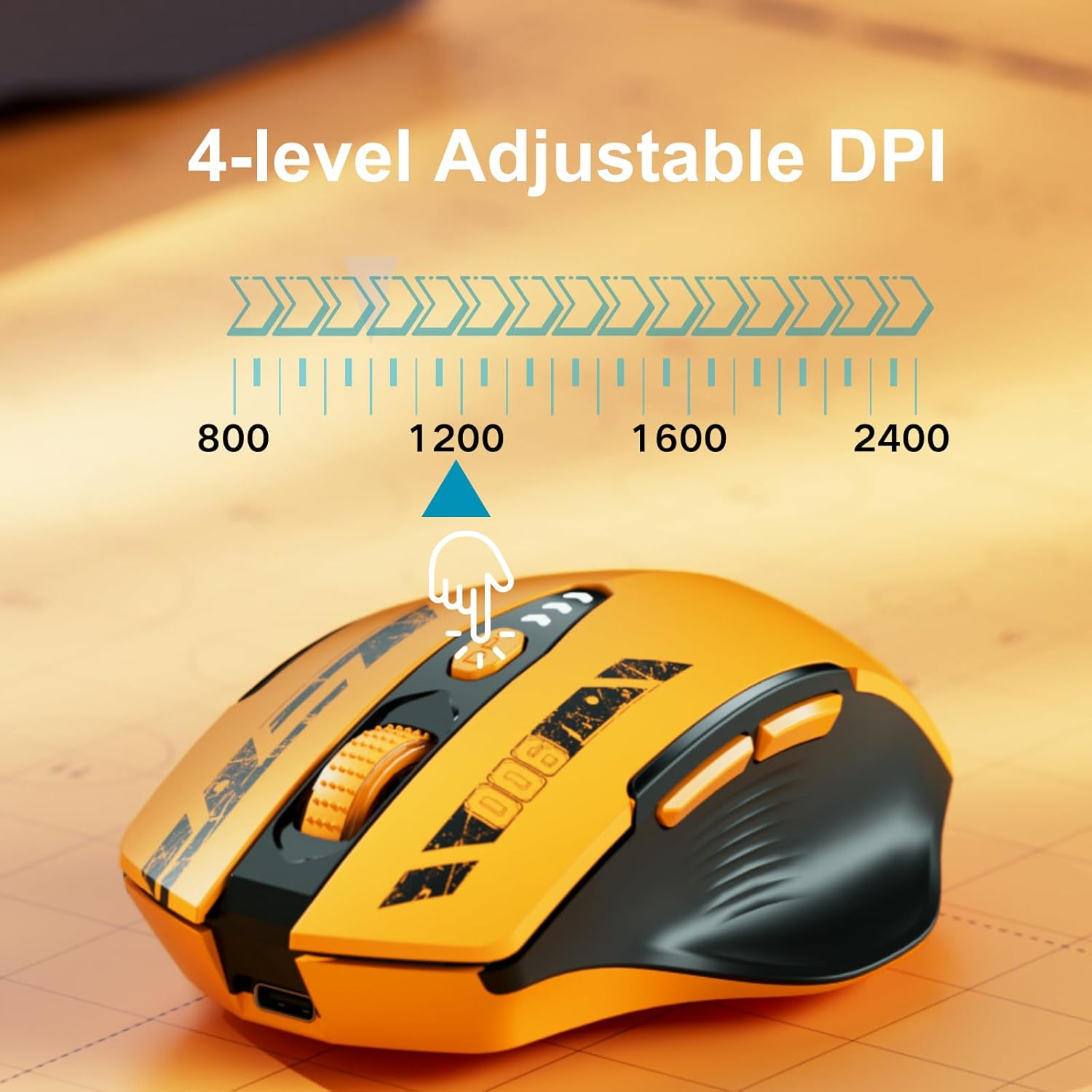 Uineer Tri-mode Mouse Wireless Bluetooth Nero 2400DPI