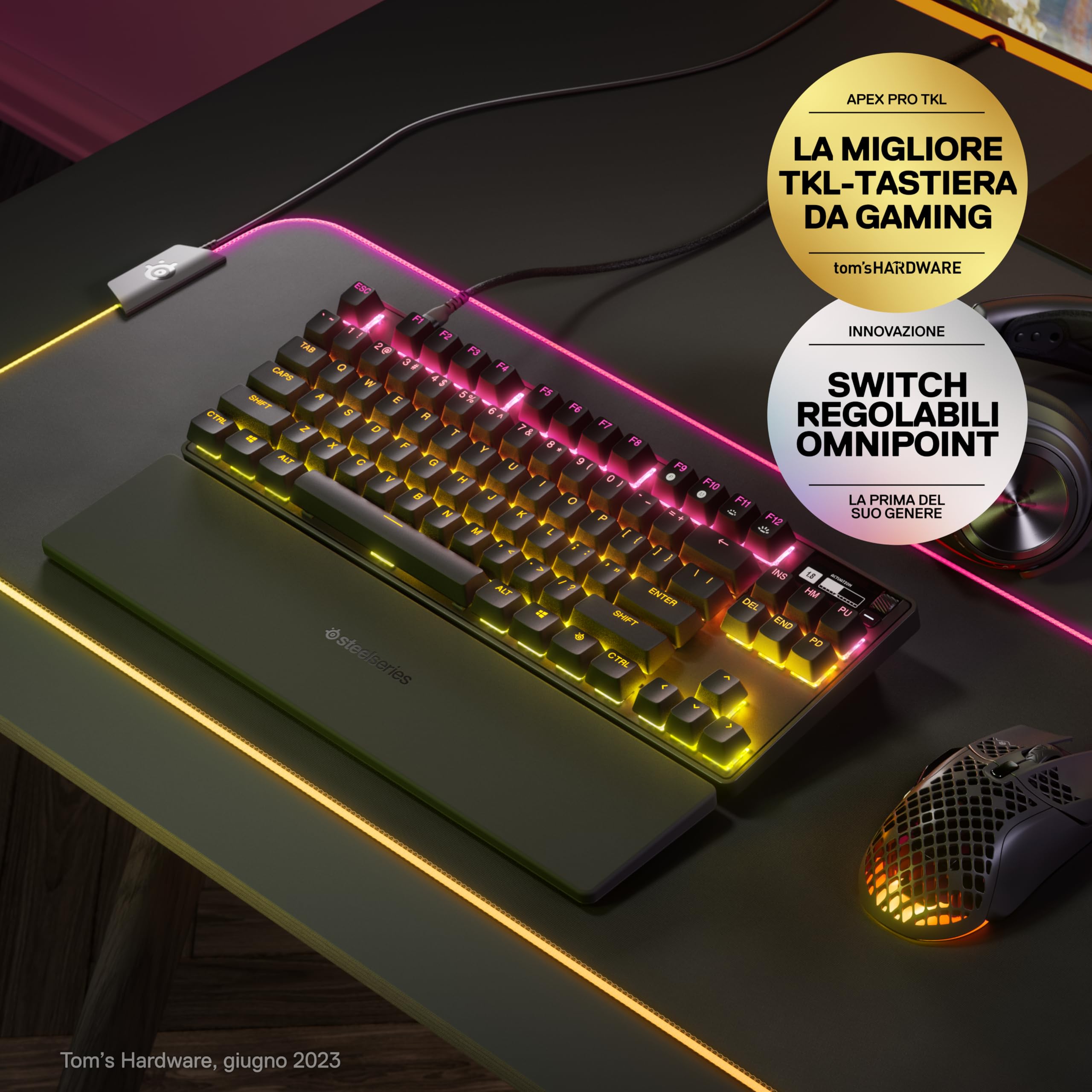 SteelSeries Apex Pro TKL Tastiera Gaming QWERTY US Regolabile