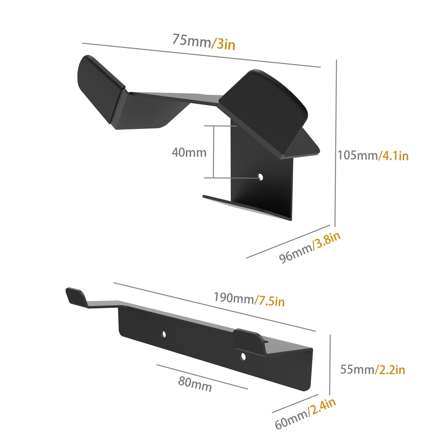Monzlteck PS5/PS4 Mount supporto parete PSVR2 visore acciaio