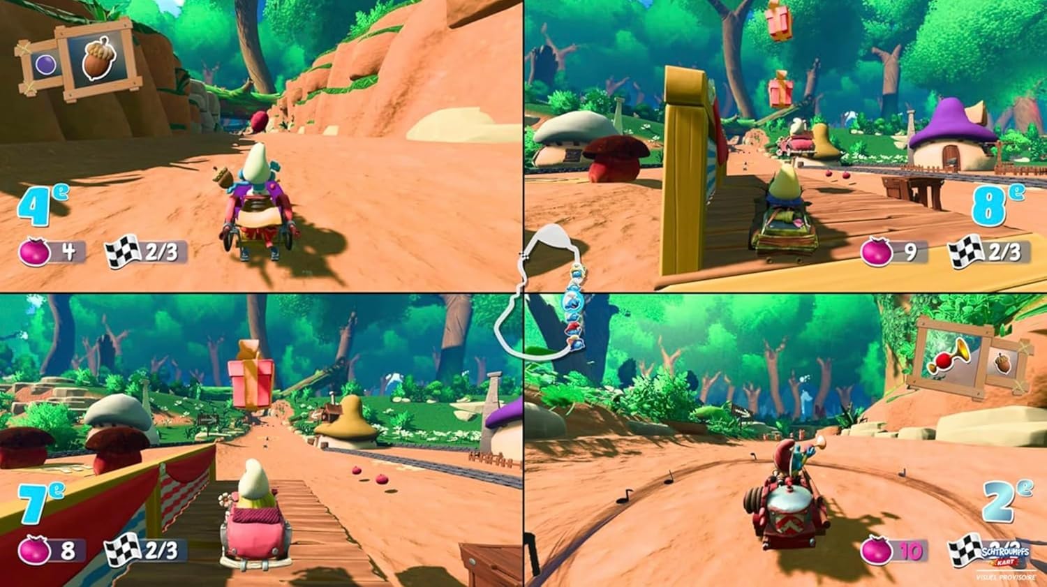Oniverse volanti Joy-Con Switch 4 pezzi + Schtroumpf Kart