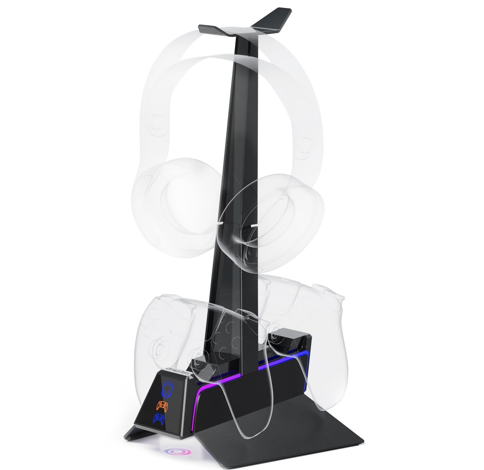 Oniverse Stazione ricarica PS5 bianca doppio DualSense + cuffie