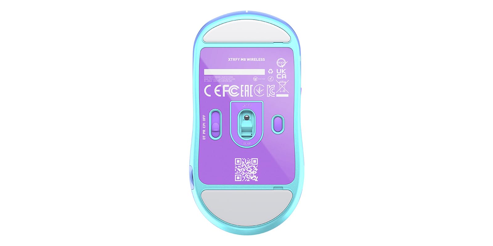 Xtrfy M8 Wireless mouse gaming 55g frosty purple