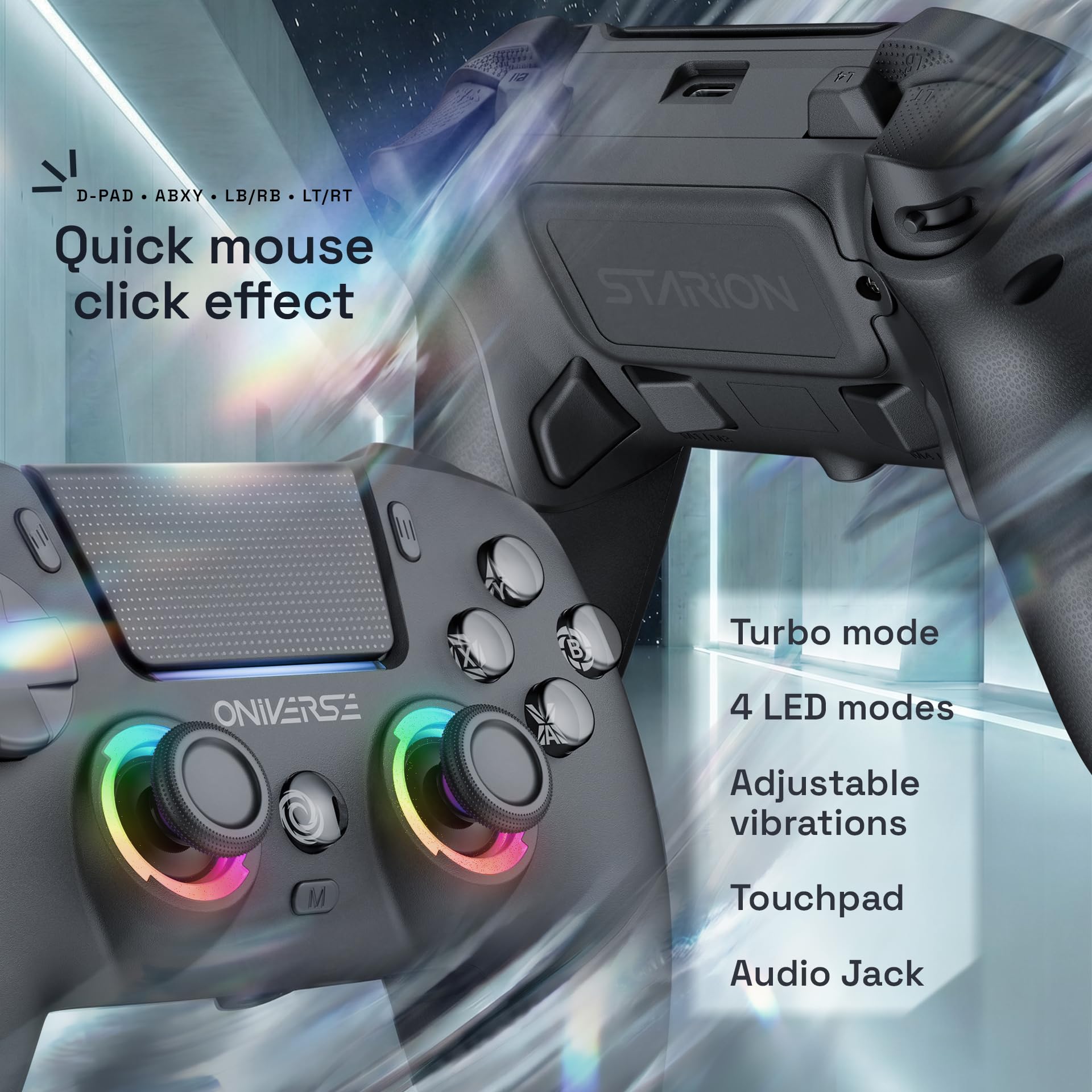 Oniverse Starion Controller Wireless Nero Hall Effect PS5