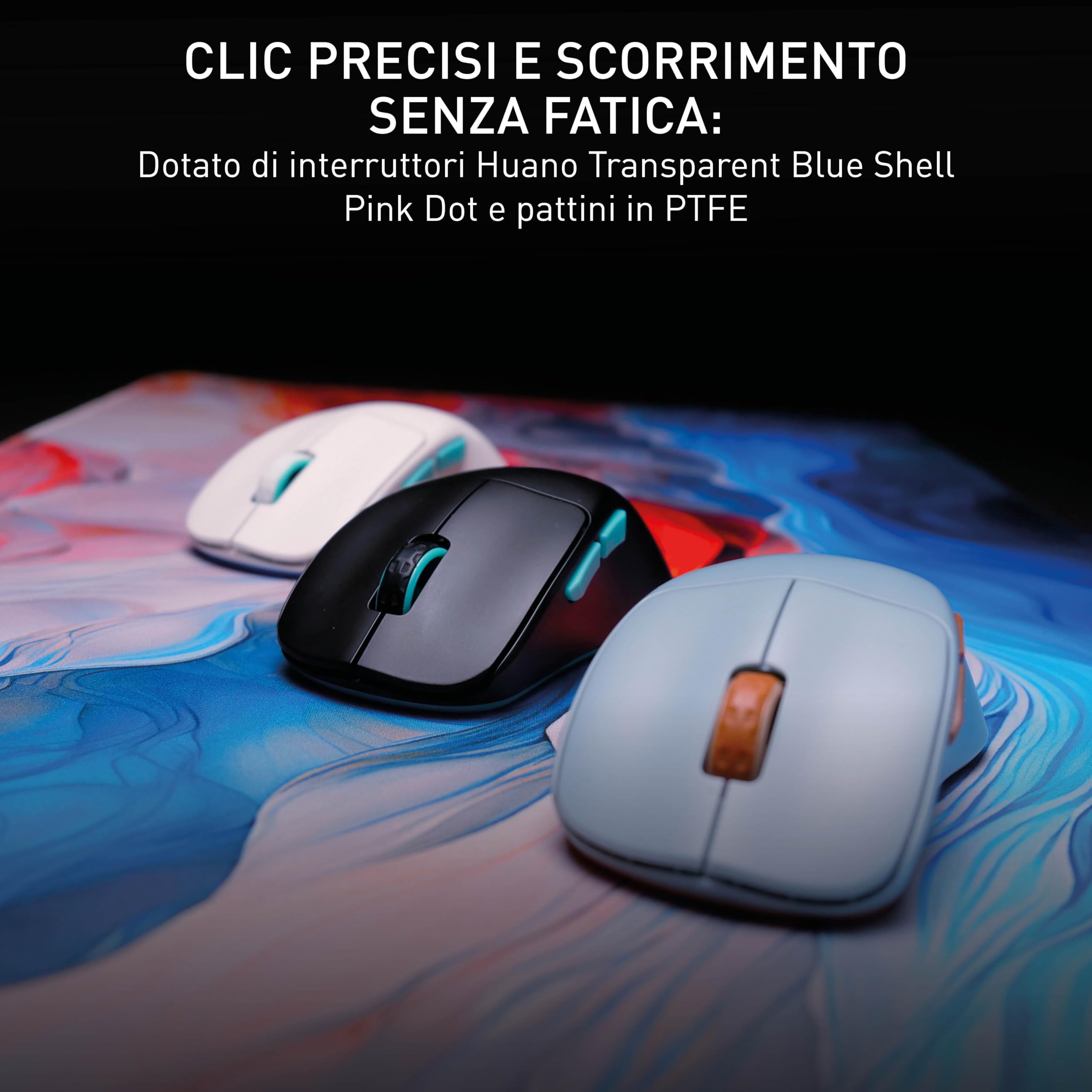 Cherry Xtrfy M64 Wireless mouse gaming nero 53g Pixart 3395