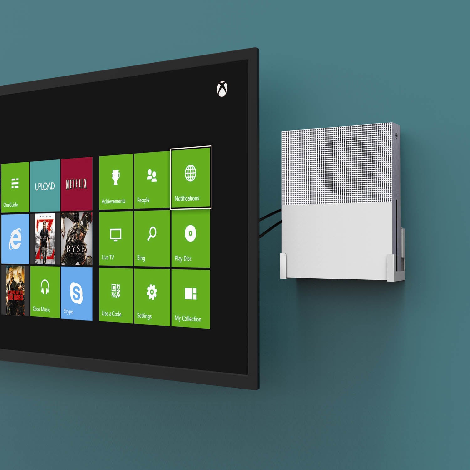 Monzlteck XBOX Mount supporto parete Xbox One S metallo