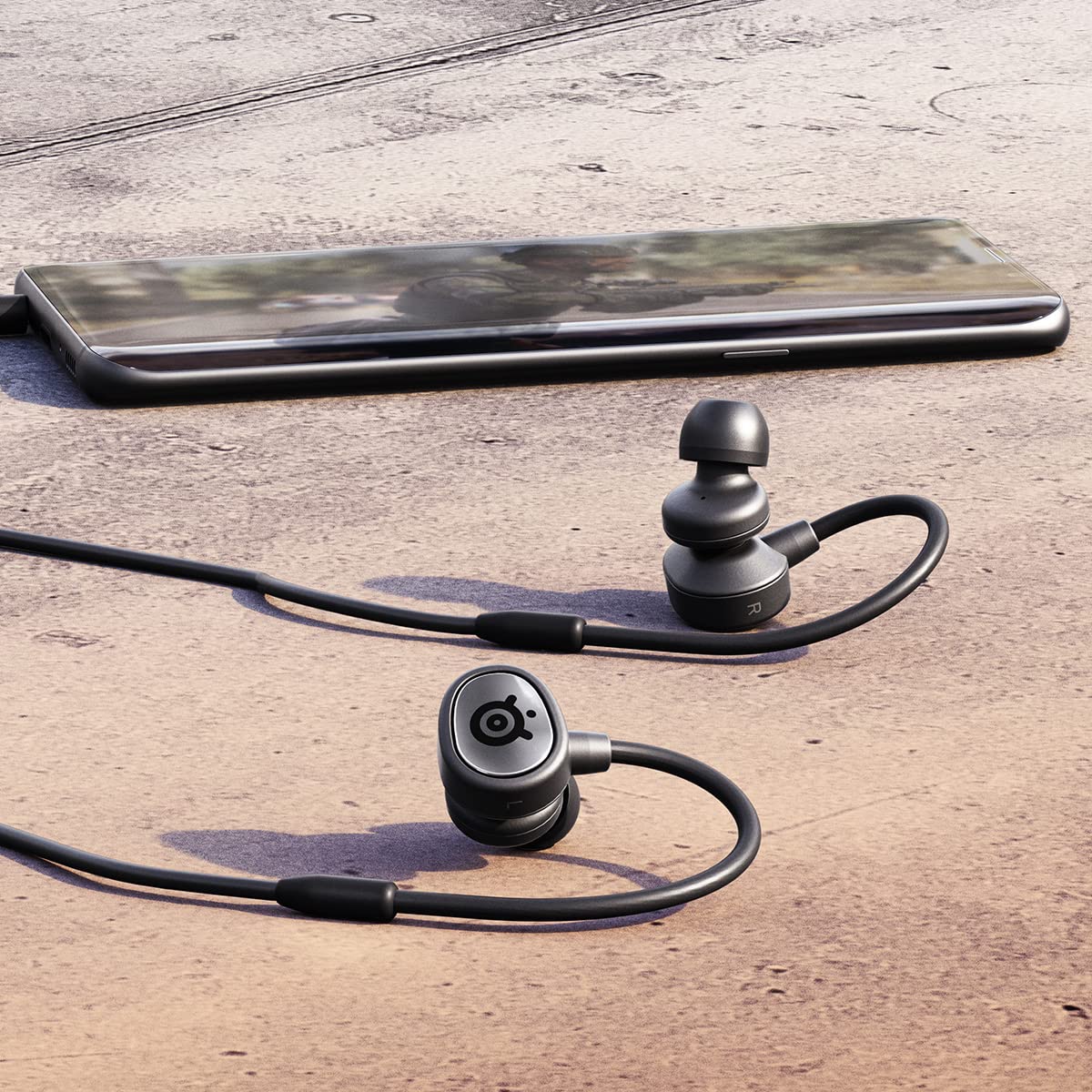 SteelSeries Tusq Cuffie In-Ear Nere Doppio Microfono Mobile