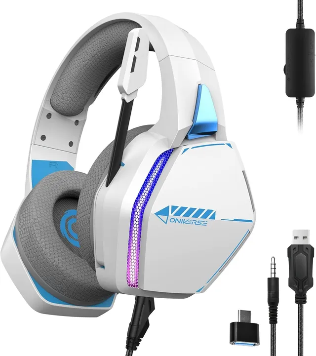 Oniverse Nebula Arctic White cuffie gaming 50mm jack PS5/PC