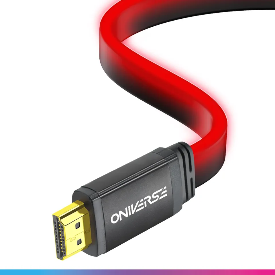 Oniverse Cavo HDMI LED 8K PS5 rosso alta velocità