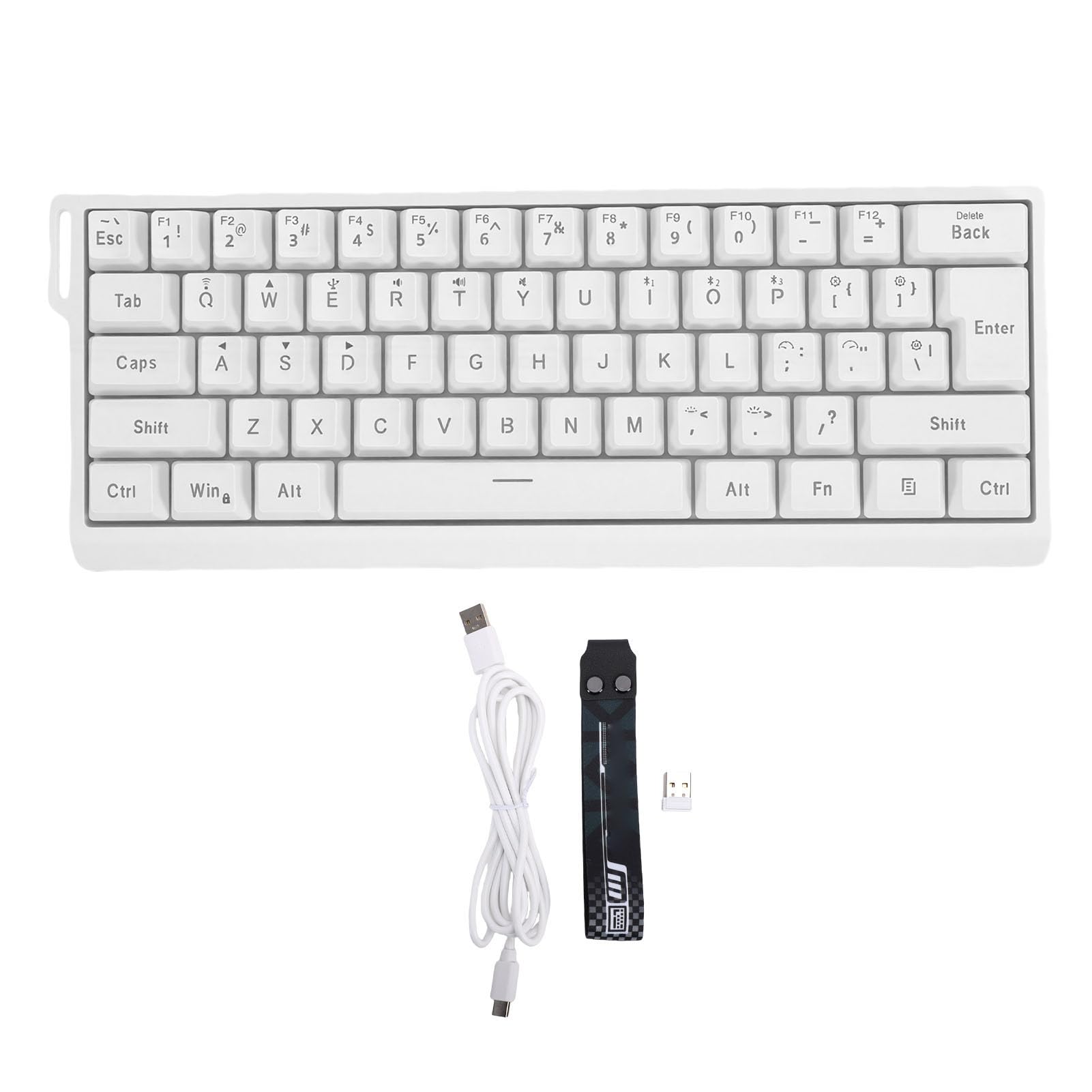 Gowenic tastiera wireless 61 tasti white RGB 2.4G Bluetooth