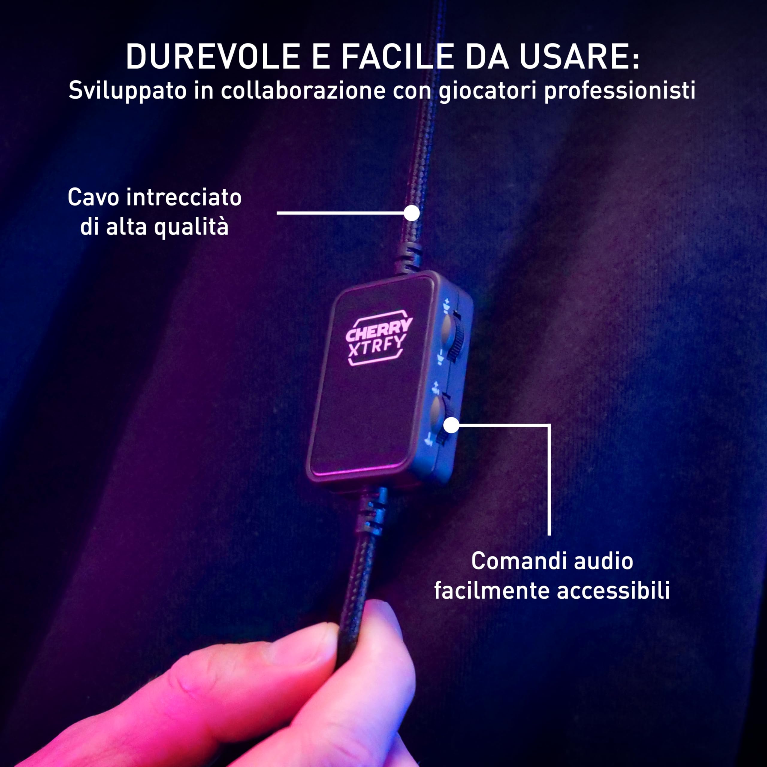 Xtrfy H2 Cuffie Gaming Nero con Microfono Removibile