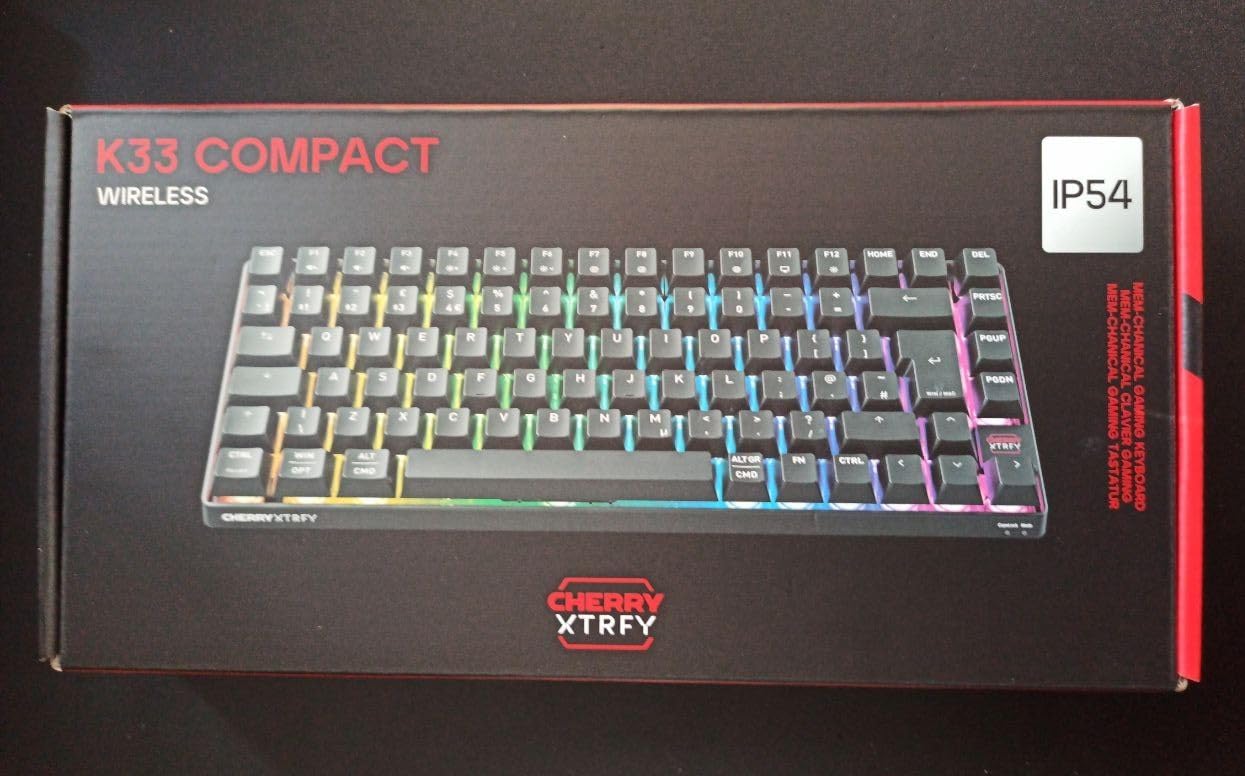 Cherry Xtrfy K33 Compact Tastiera Wireless DE Nera 75%