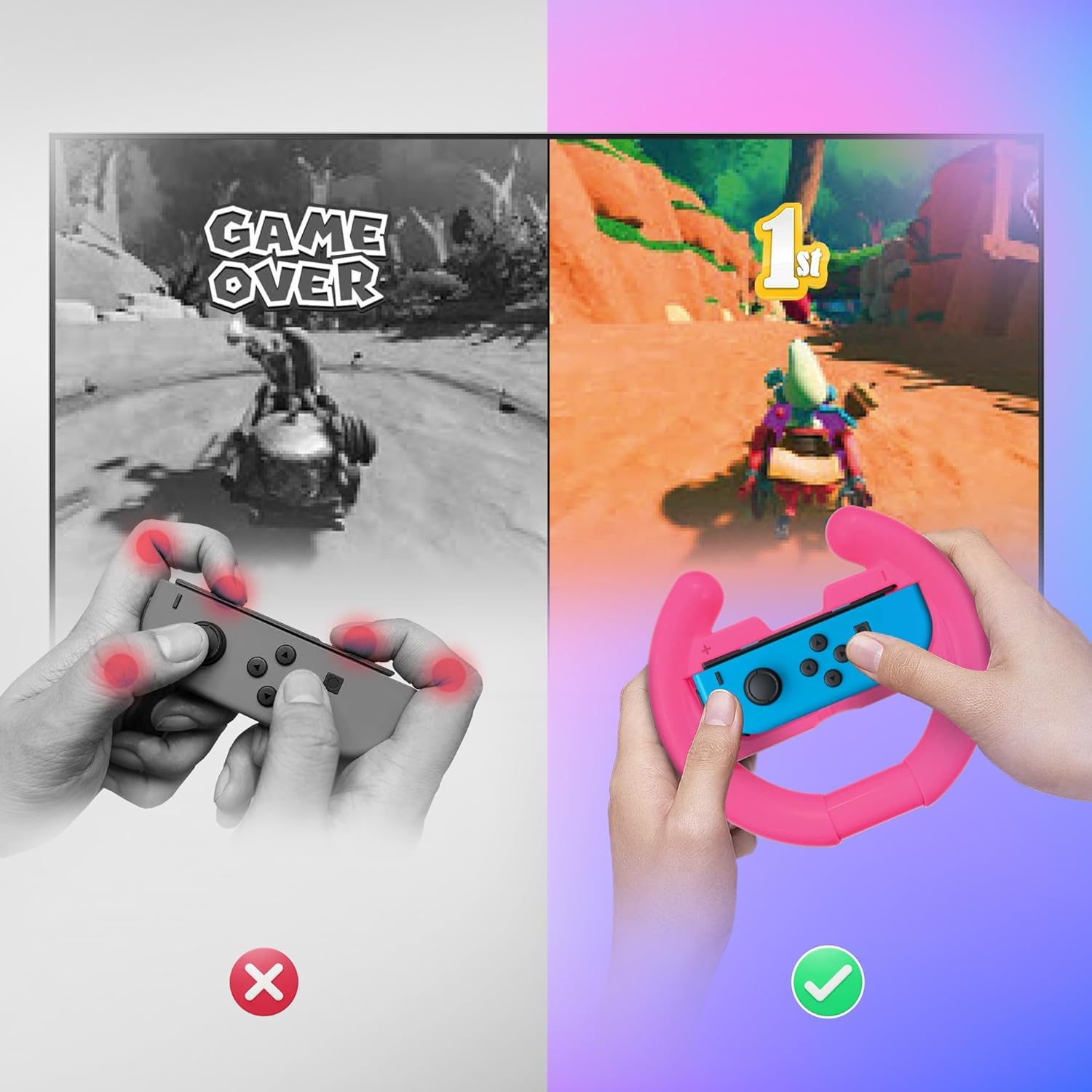Oniverse volanti Joy-Con Switch 4 pezzi + Schtroumpf Kart