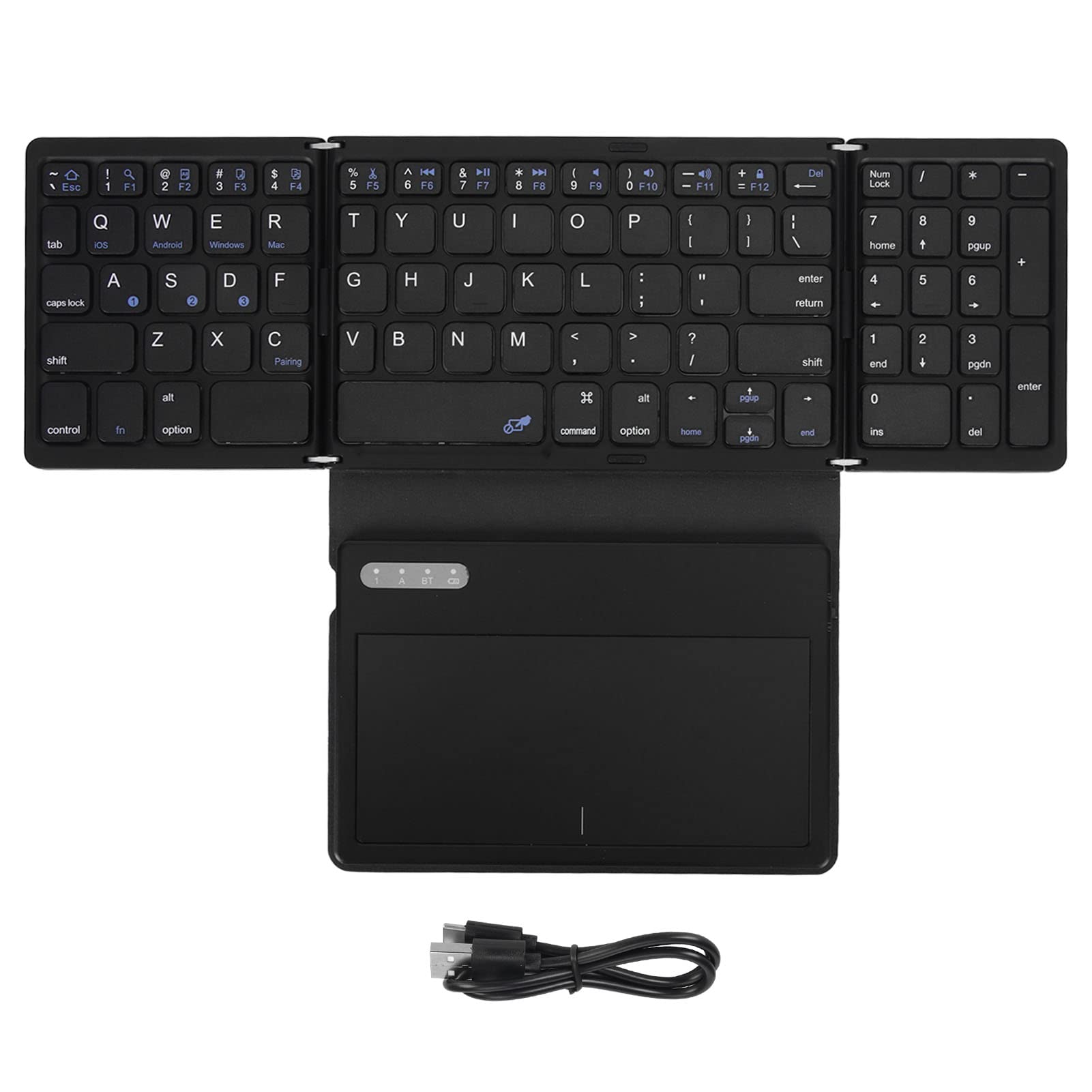 GOWENIC Tastiera Bluetooth Pieghevole Touchpad 10 m