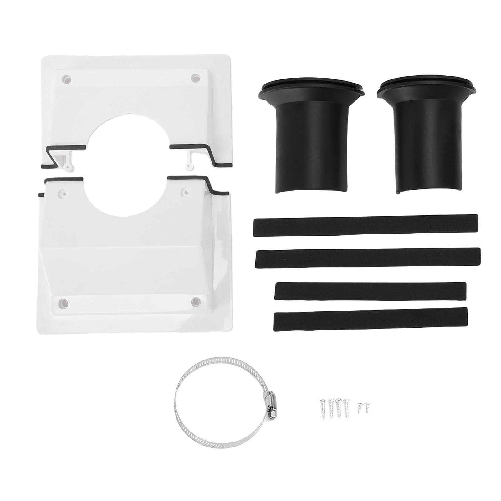 GOWENIC Kit Copertura Passaggio Parete HVAC Copri Tubi Split Bianco