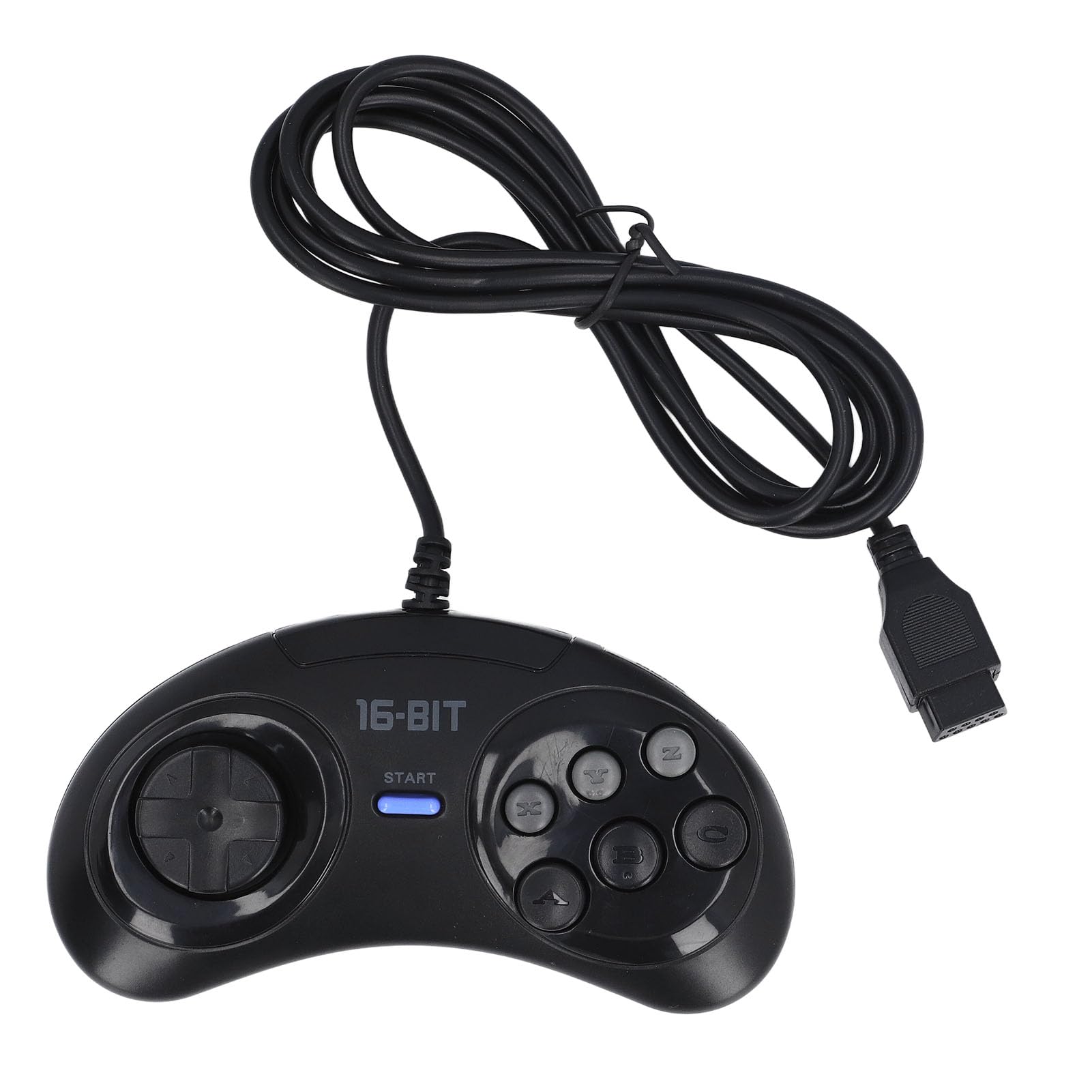 GOWENIC Controller Cablato 16 Bit Sega Genesis 9 Pin Nero