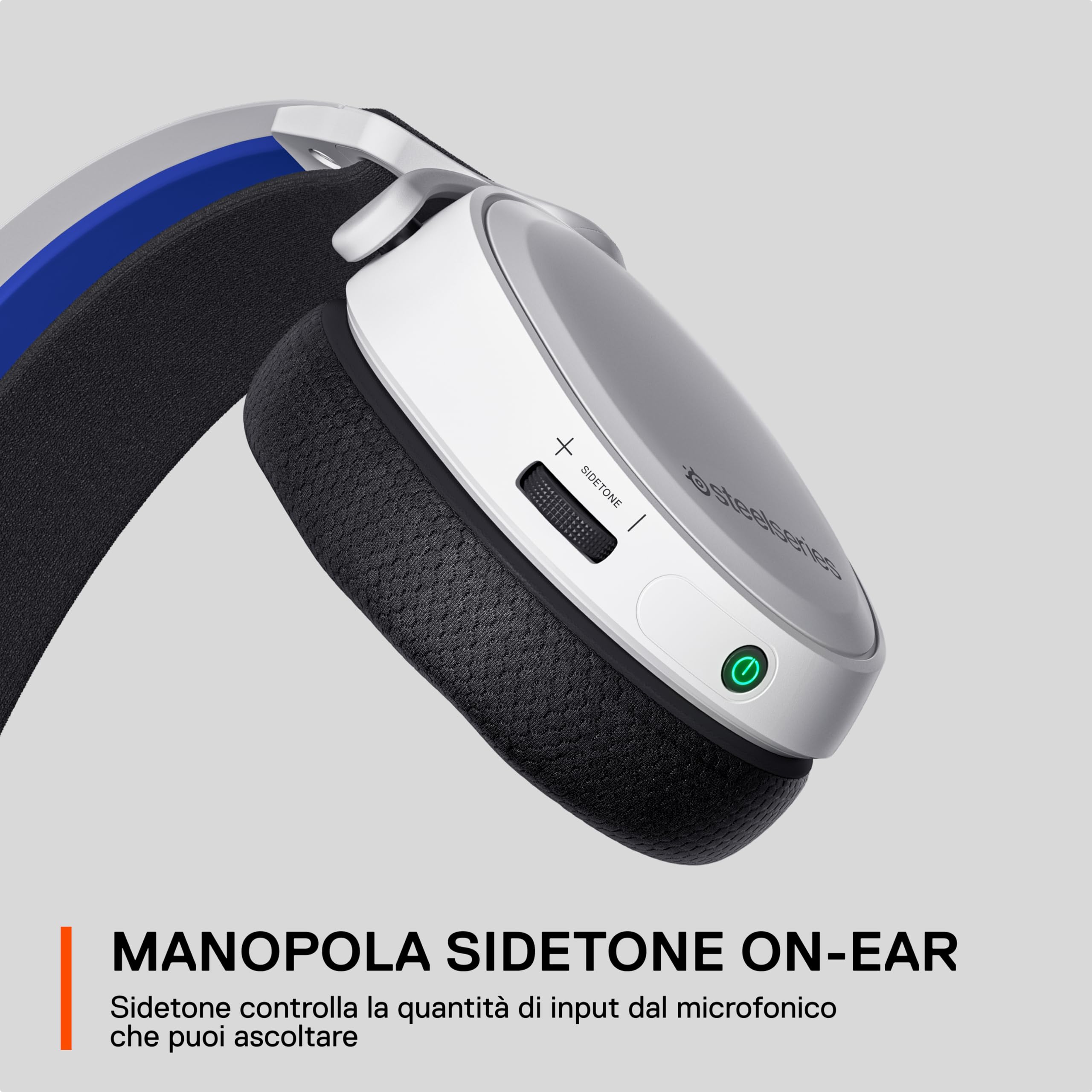 SteelSeries Arctis 7P+ cuffie gaming wireless bianche 30h