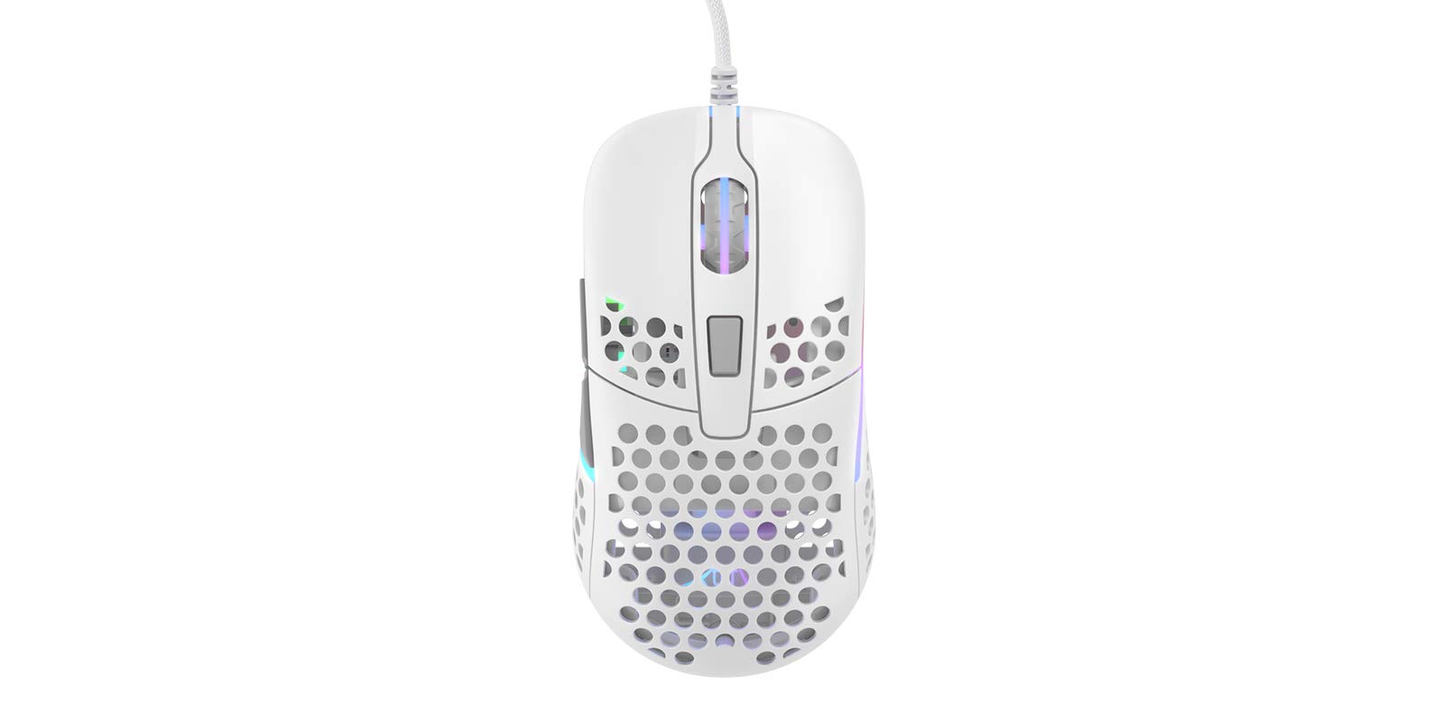 Xtrfy M42 RGB mouse gaming con filo bianco ultraleggero