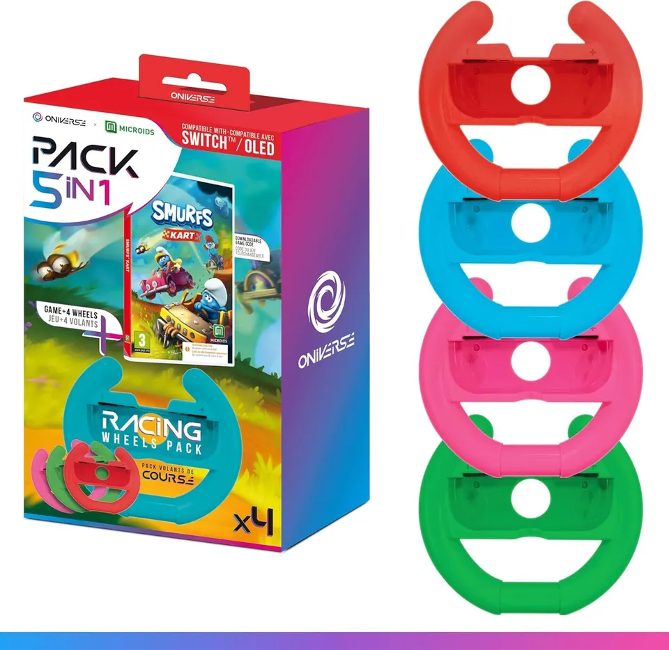 Oniverse volanti Joy-Con Switch 4 pezzi + Schtroumpf Kart