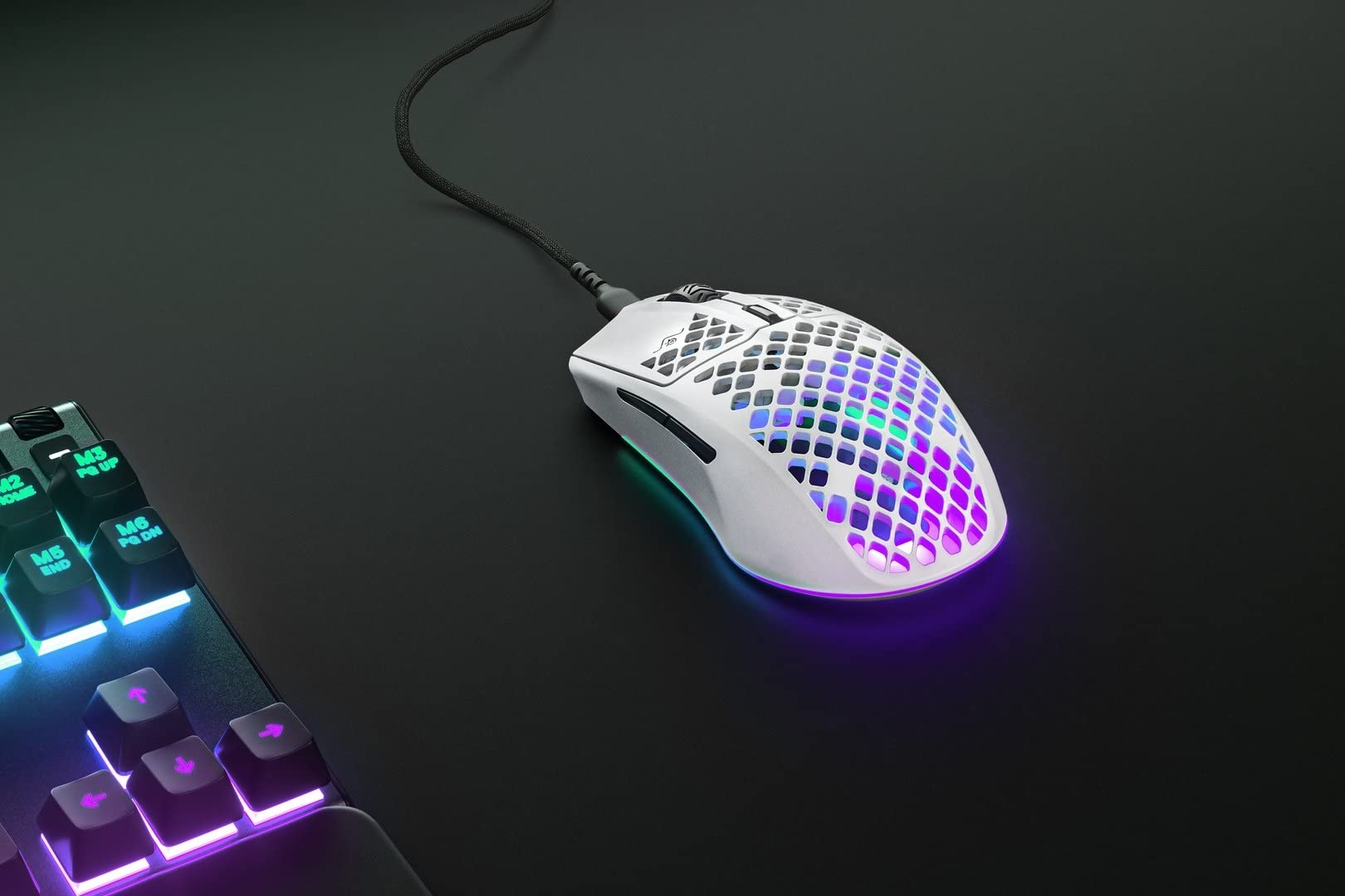 SteelSeries Aerox 3 Mouse Gaming Cablato 59g Snow Bianco