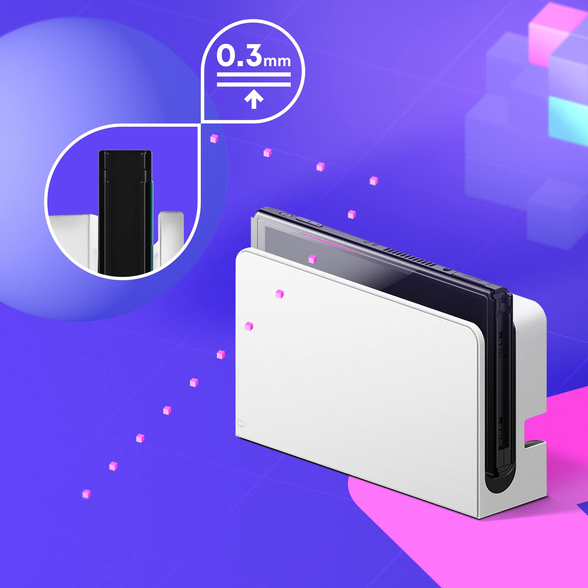 Oniverse Accessories vetro temperato Switch OLED anti luce blu
