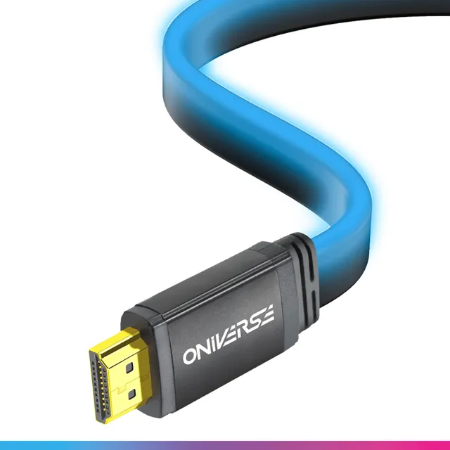 Oniverse Cavo HDMI 2.1 LED 8K 2 m piatto blu 48 Gbps