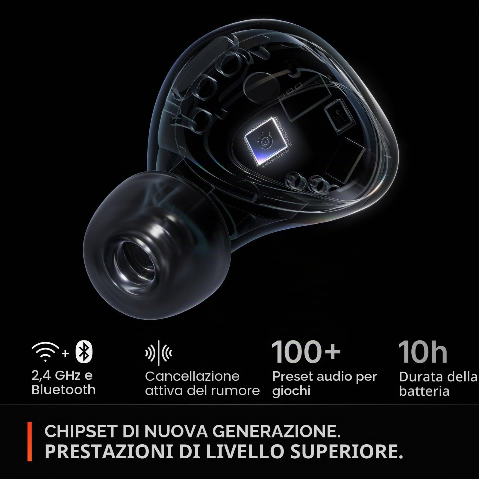 SteelSeries Arctis GameBuds Auricolari Gaming Neri per Xbox