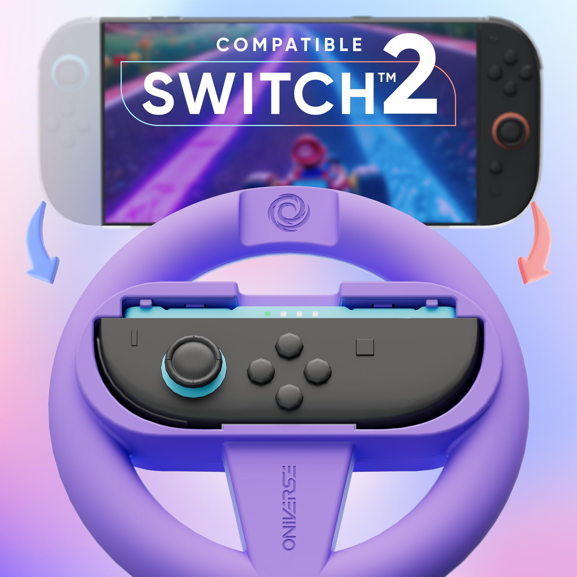 Oniverse Volanti Corsa Switch 2 4 Pezzi per Joy-Con Mario Kart