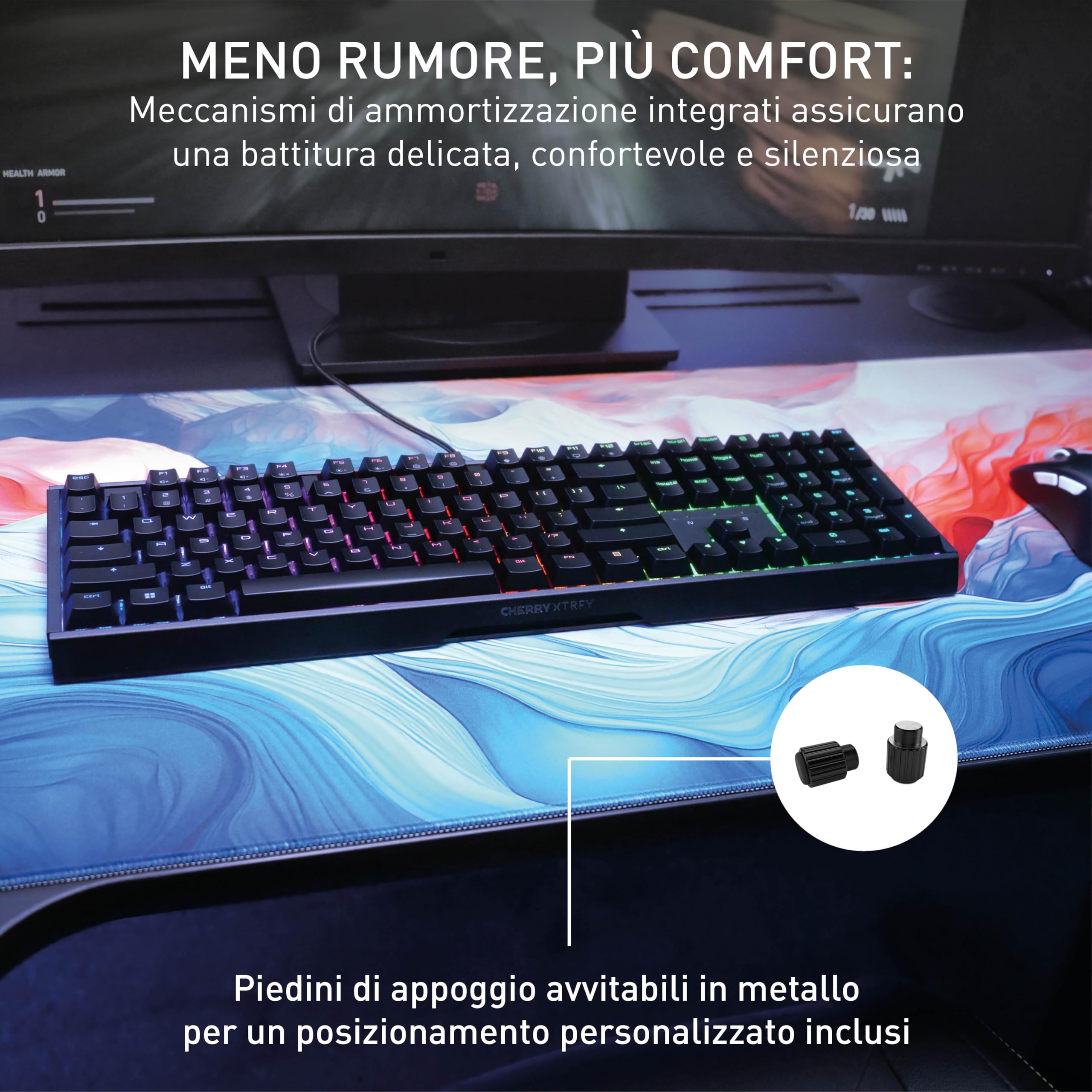 CHERRY XTRFY MX 3.1 Tastiera gaming meccanica AZERTY RGB Red nera