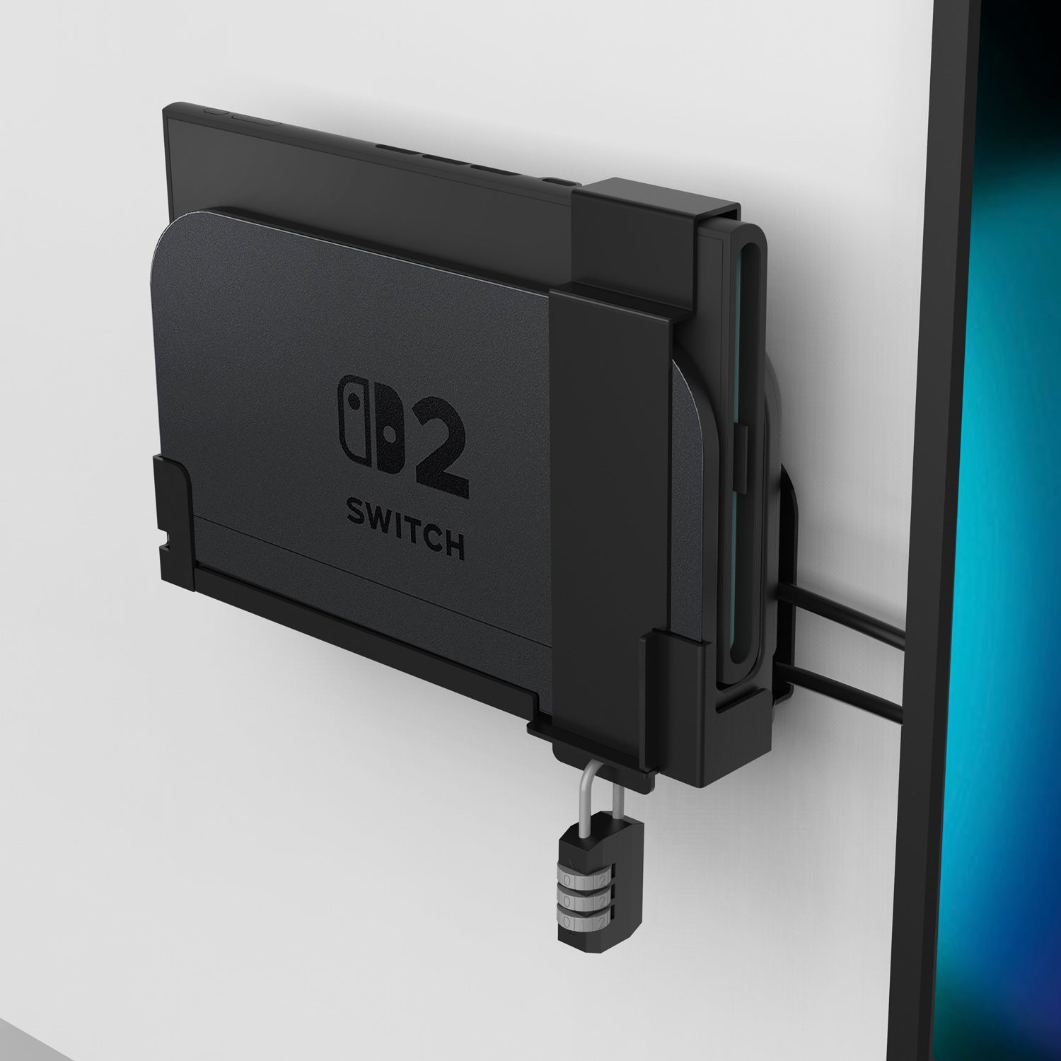 Monzlteck Gaming Console Mount staffa Switch2 antifurto