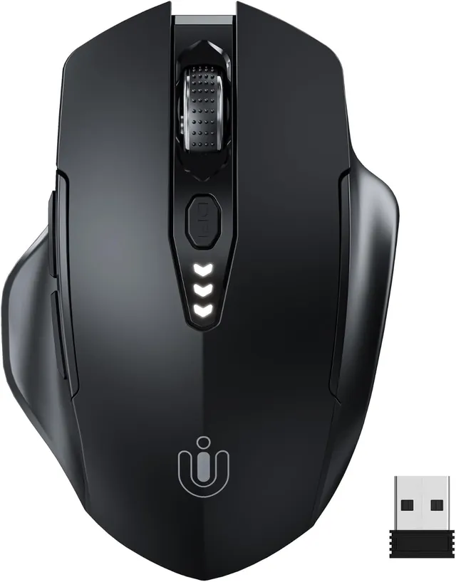 Uineer 2.4G Mouse Wireless Nero Opaco 2400 DPI USB