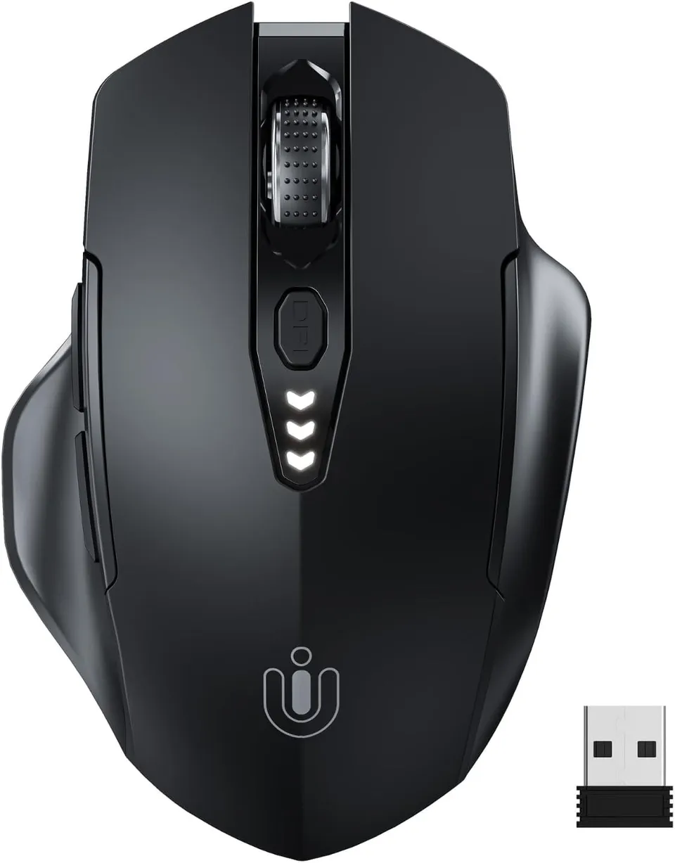 Uineer 2.4G Mouse Wireless Nero Opaco 2400 DPI USB