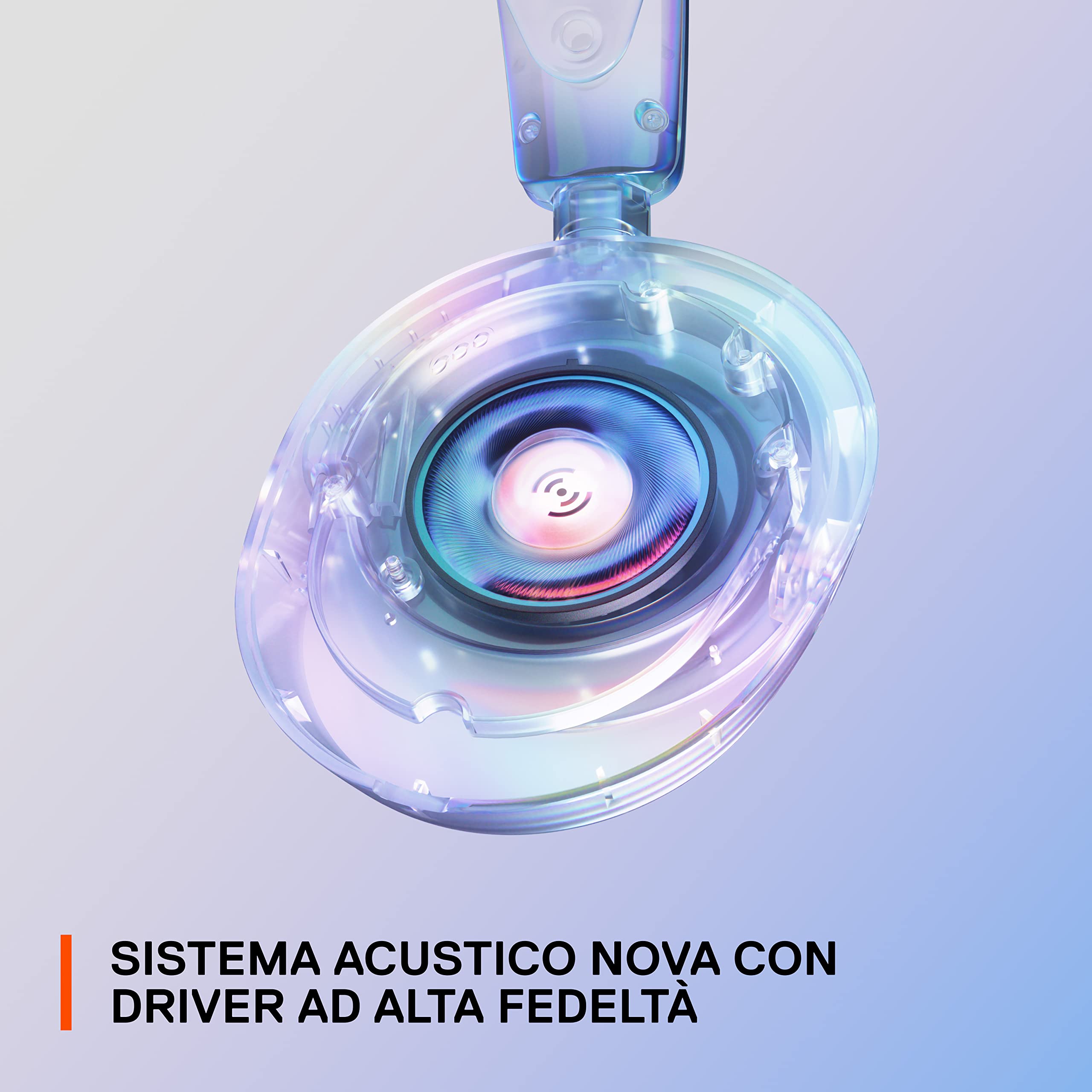 SteelSeries Arctis Nova 1 cuffie gaming bianco jack 3,5 mm audio 360