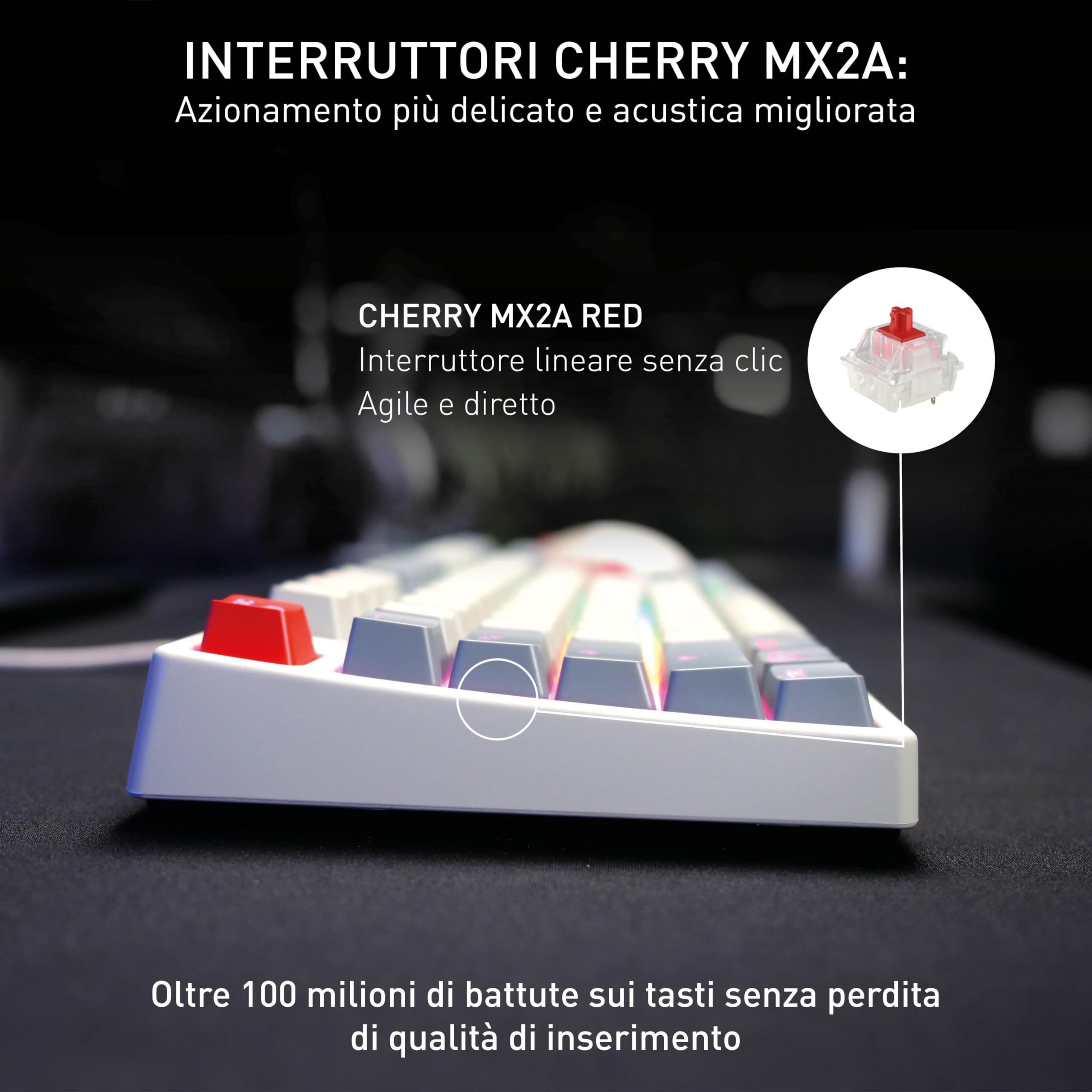 Cherry Xtrfy K4V2 TKL tastiera UK QWERTY Retro MX Red