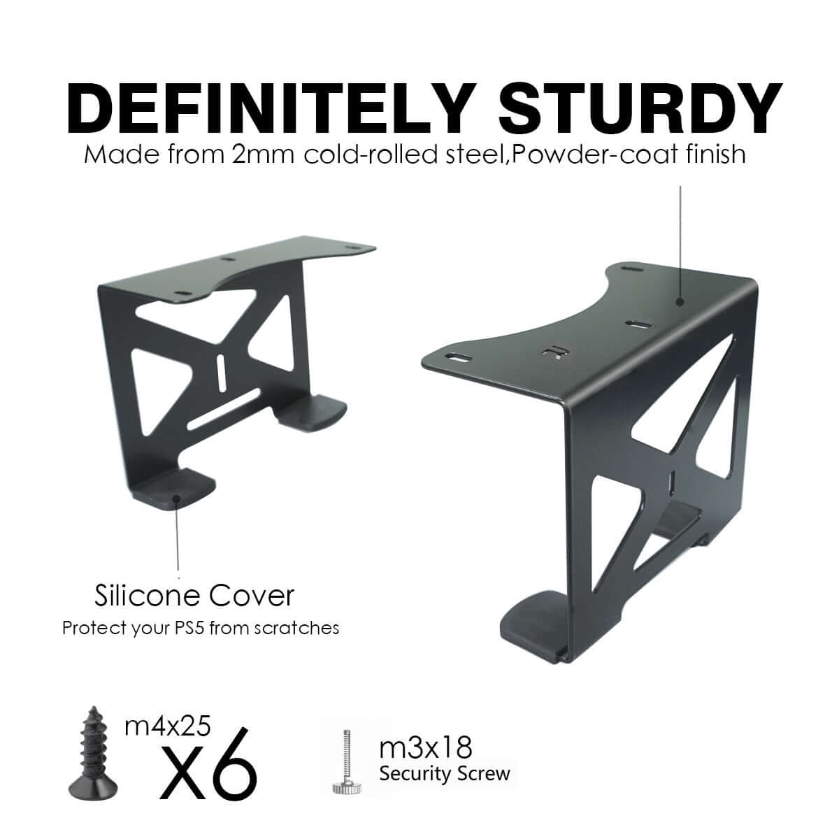 Monzlteck PS5 Mount supporto sotto scrivania PS5 Slim metallo