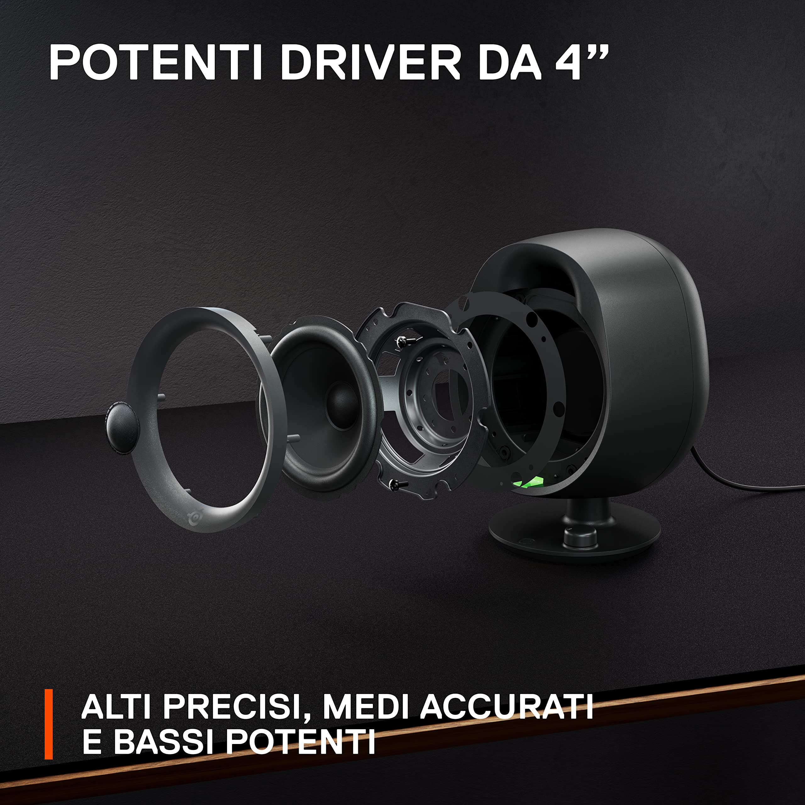 SteelSeries Arena 3 altoparlanti PC 2.0 Bluetooth neri