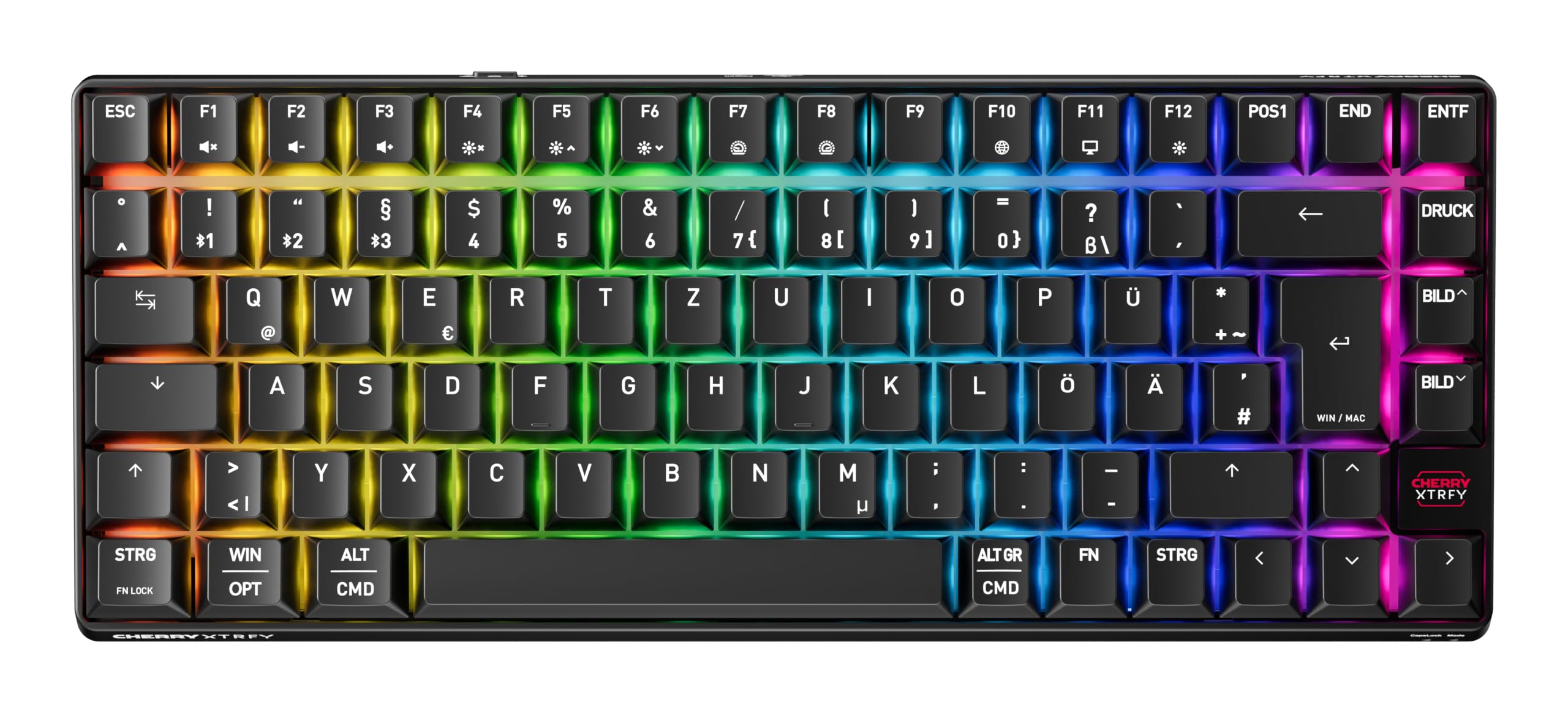 Cherry Xtrfy K33 Compact Tastiera Wireless DE Nera 75%