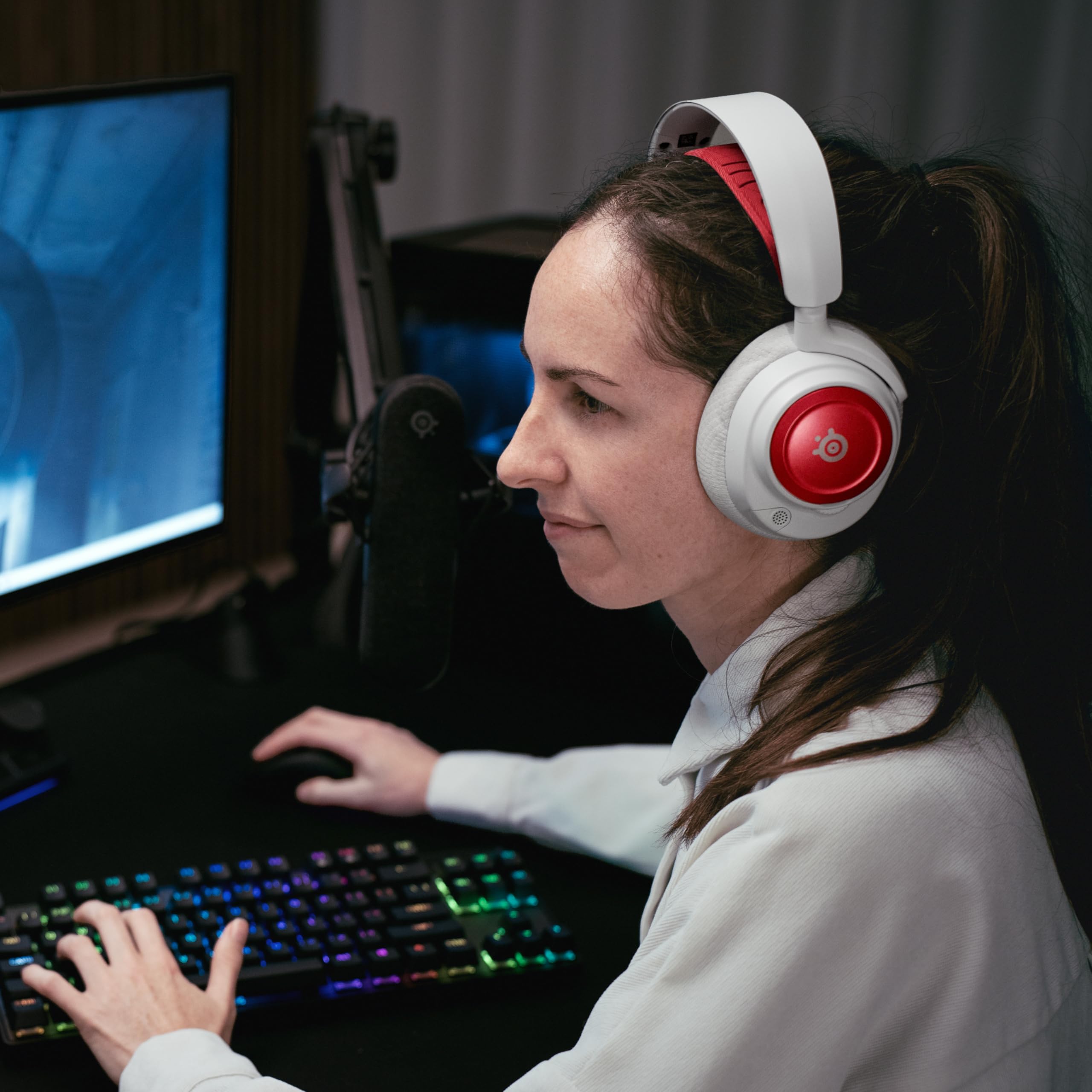 SteelSeries Arctis Nova Booster Pack Cherry Red nylon metallo