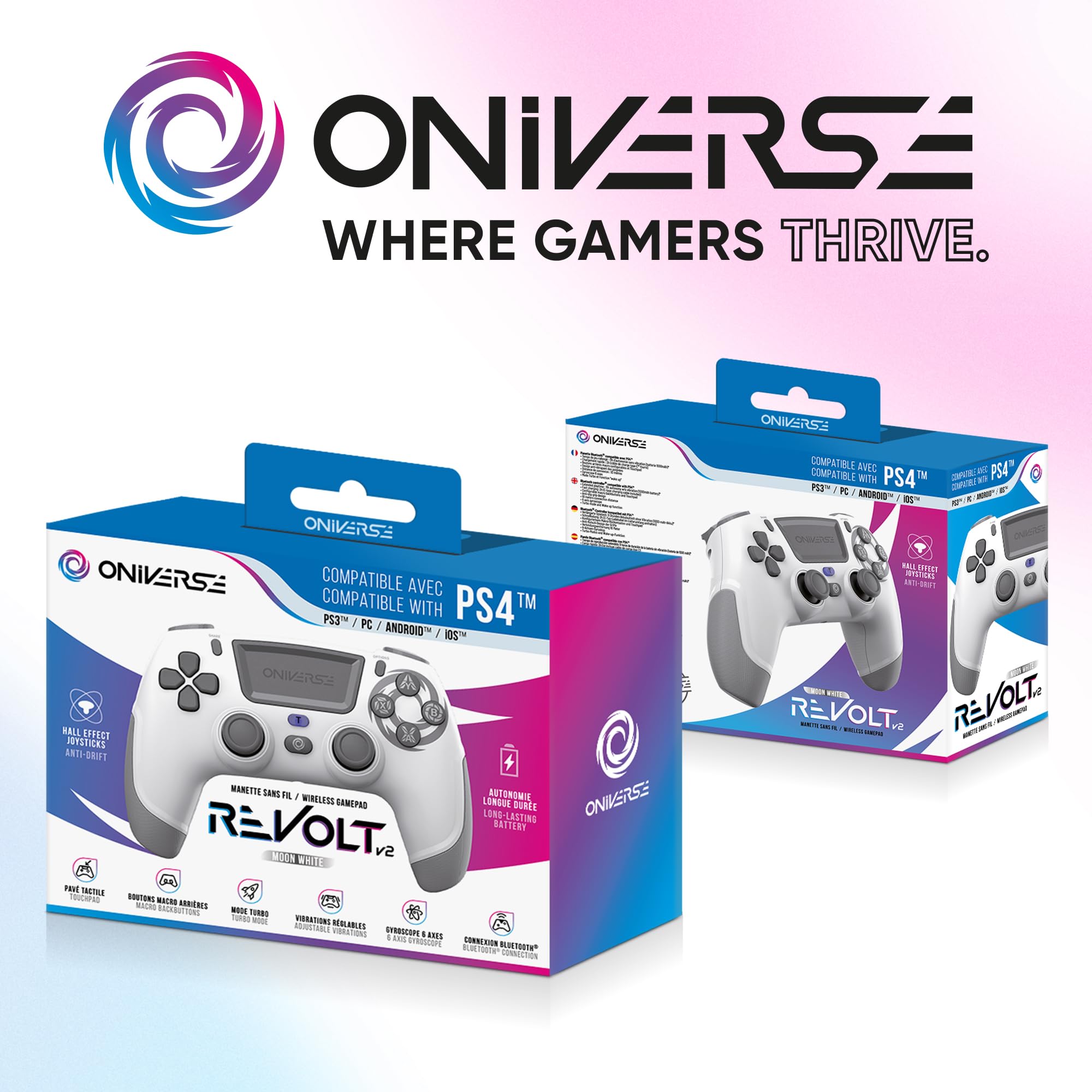 Oniverse Controllers Revolt controller wireless PS4 bianco Hall