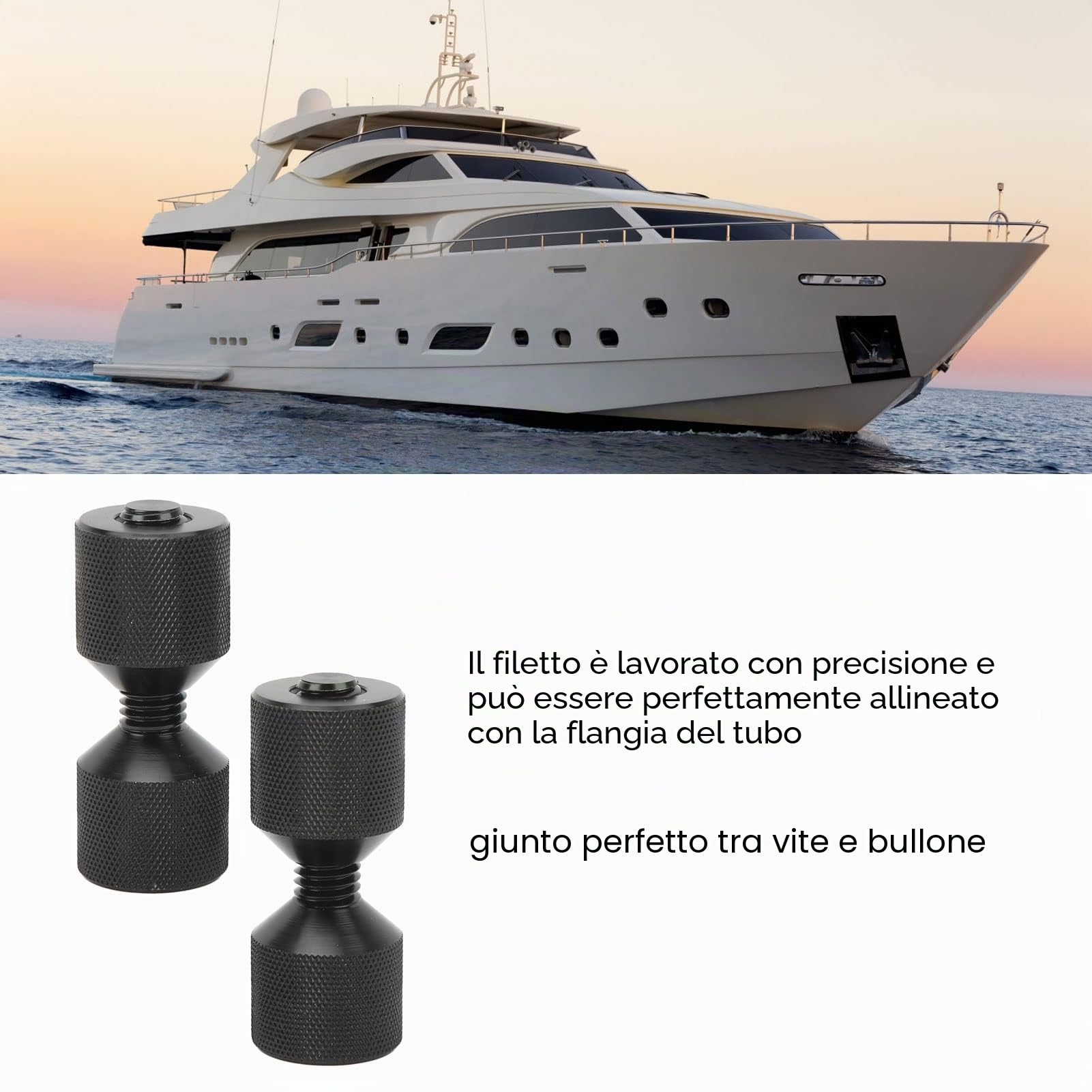GOWENIC Set Perni Allineamento Flange 2 Fori Alluminio