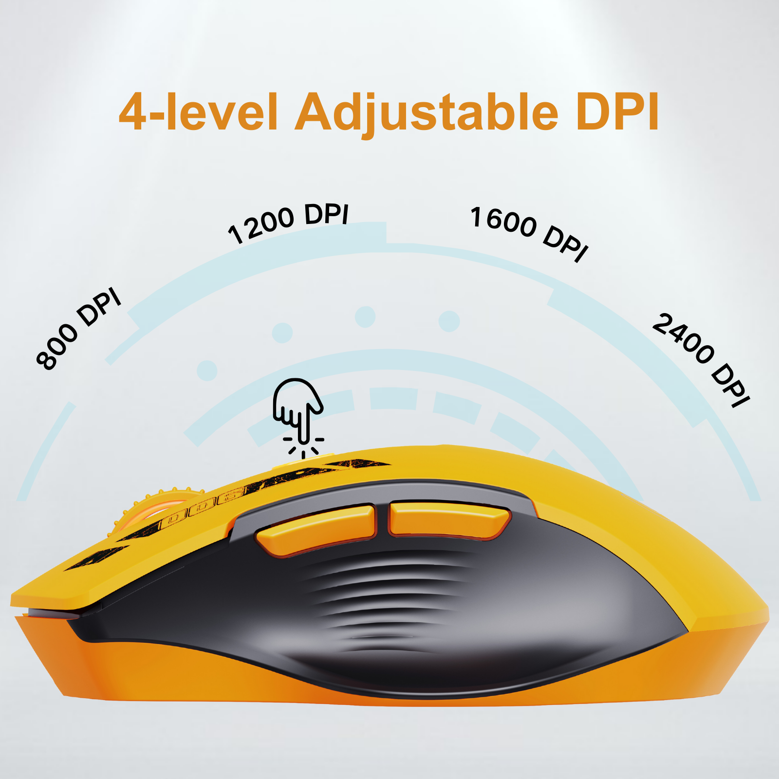 Uineer 2.4G Mouse Wireless Ricaricabile 4000 DPI