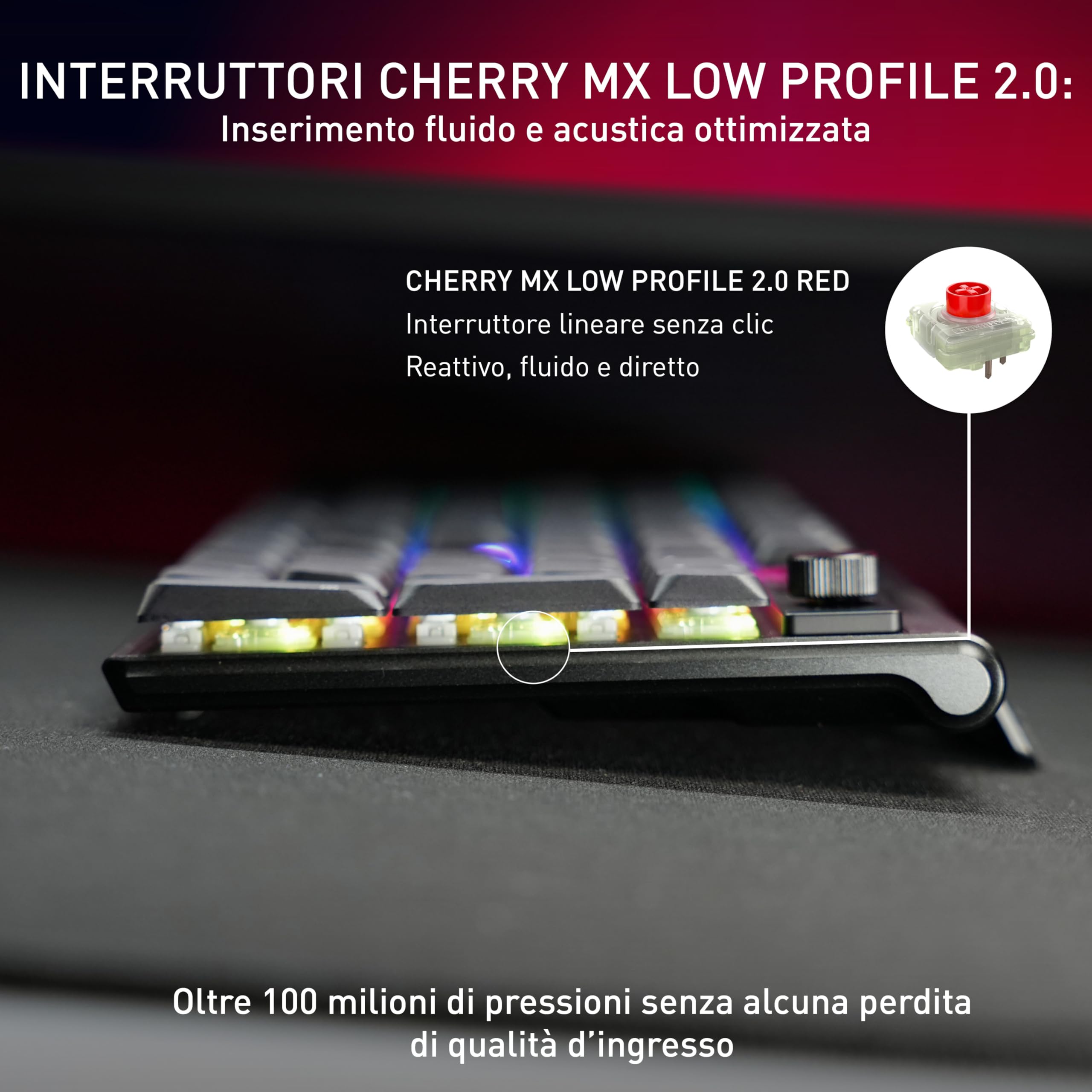 CHERRY XTRFY MX 10.1 Wireless Tastiera low profile QWERTZ nera