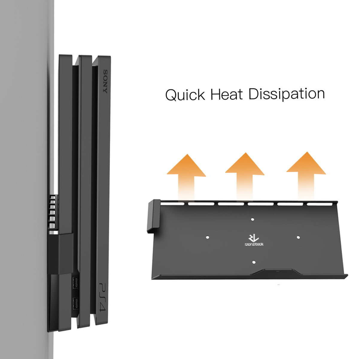 Monzlteck PS5/PS4 Mount supporto parete PS4 Pro metallo