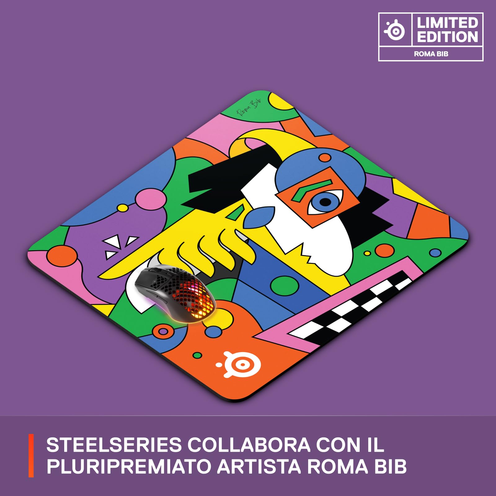 SteelSeries QcK Roma Bib tappetino mouse 450x400 limited