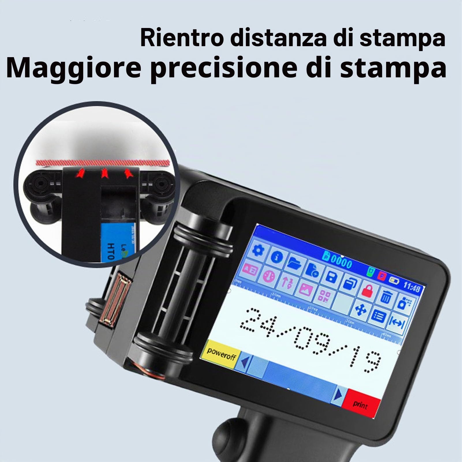 Gowenic N6 stampante portatile inkjet touchscreen 4,3"