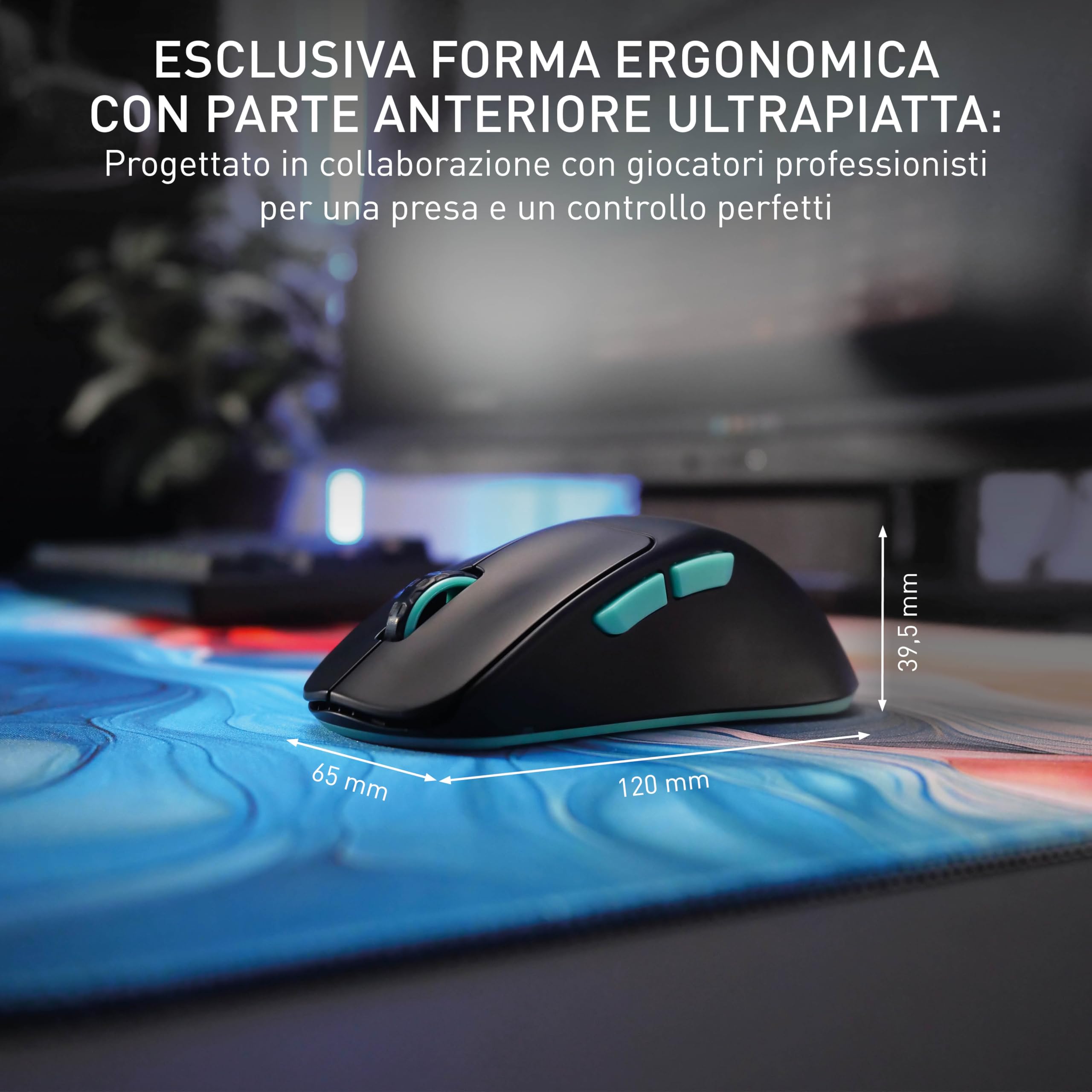 Cherry Xtrfy M64 Wireless mouse gaming nero 53g Pixart 3395